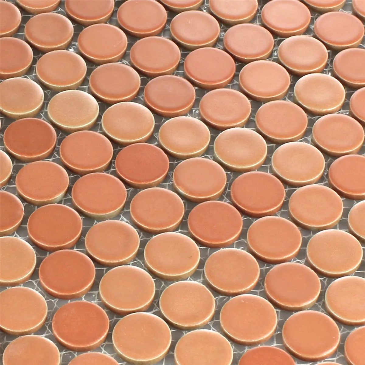 Prov Keramik Knopp Mosaik Rund Terracotta