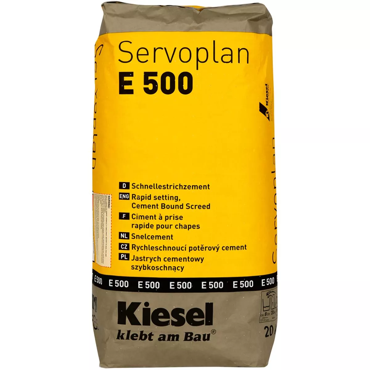 Bindemedel för snabbavjämningar Kiesel Servoplan E 500 20 kg