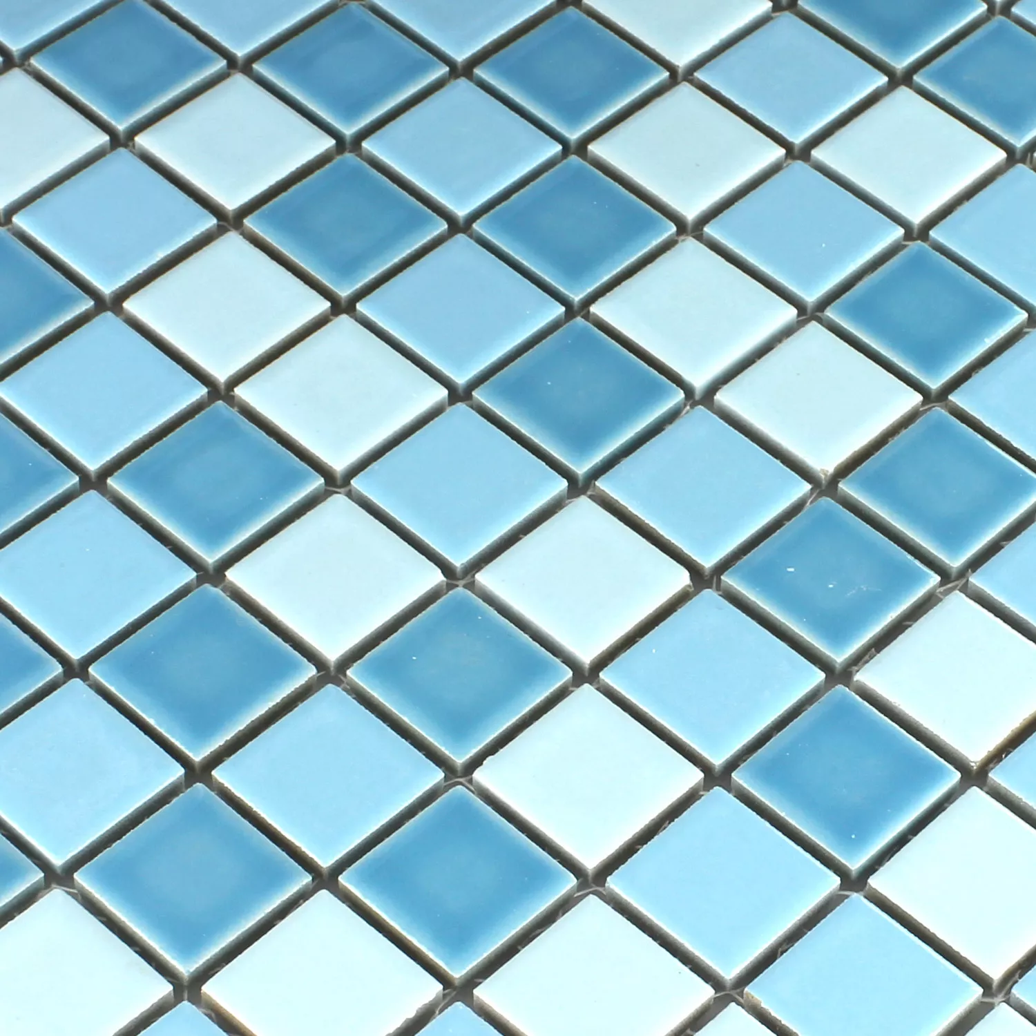 Mosaik Keramik Blå Mix 25x25x5mm