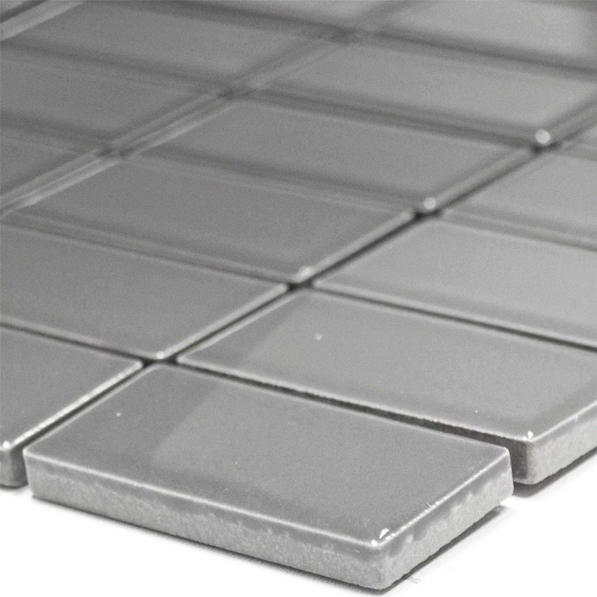 Keramik Mosaik Adrian Grå Glänsande Rektangel Keramik Mosaik Adrian Grå Glänsande Rektangel