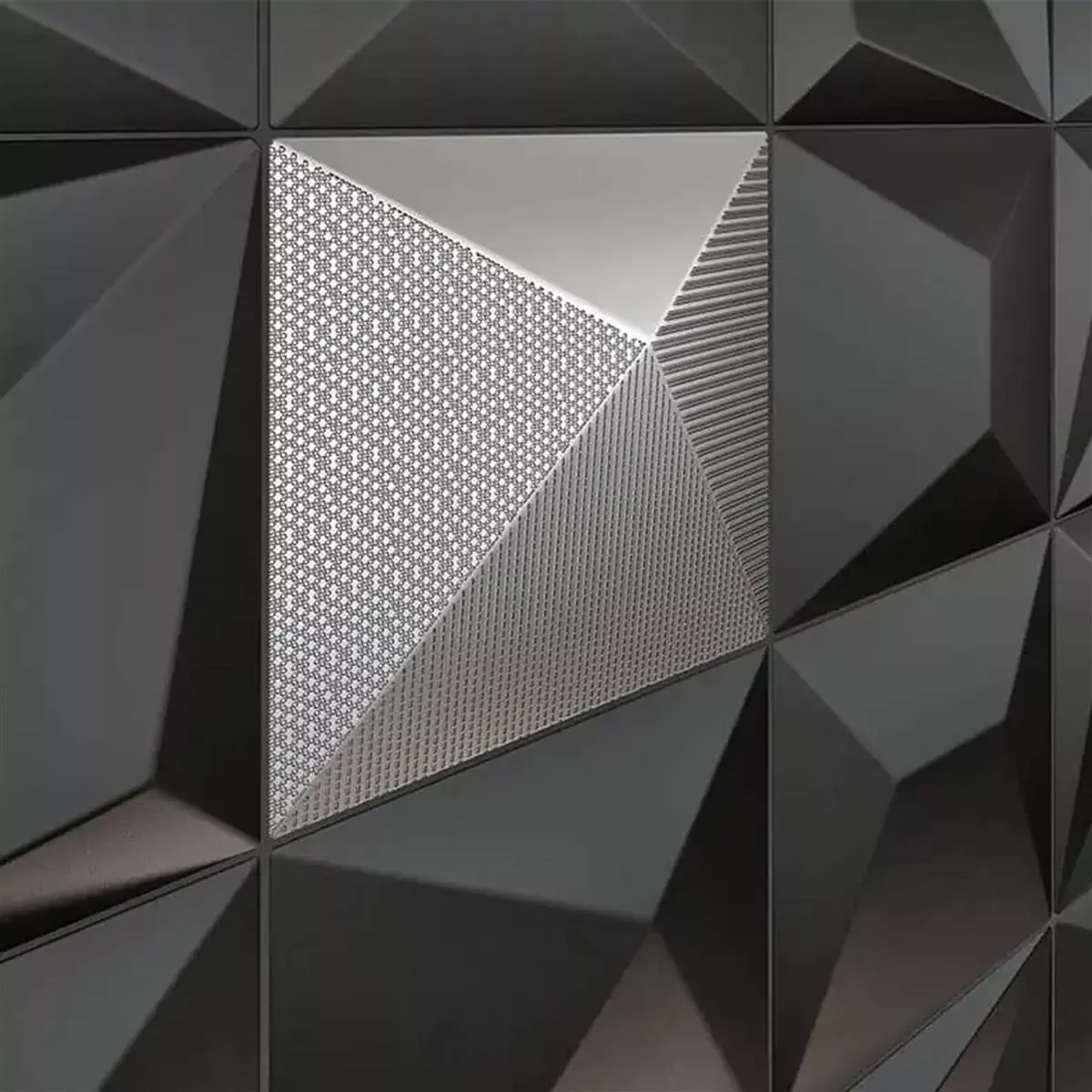 Kakel Skyline 3D Techno Exklusiv Strukturerad Silver