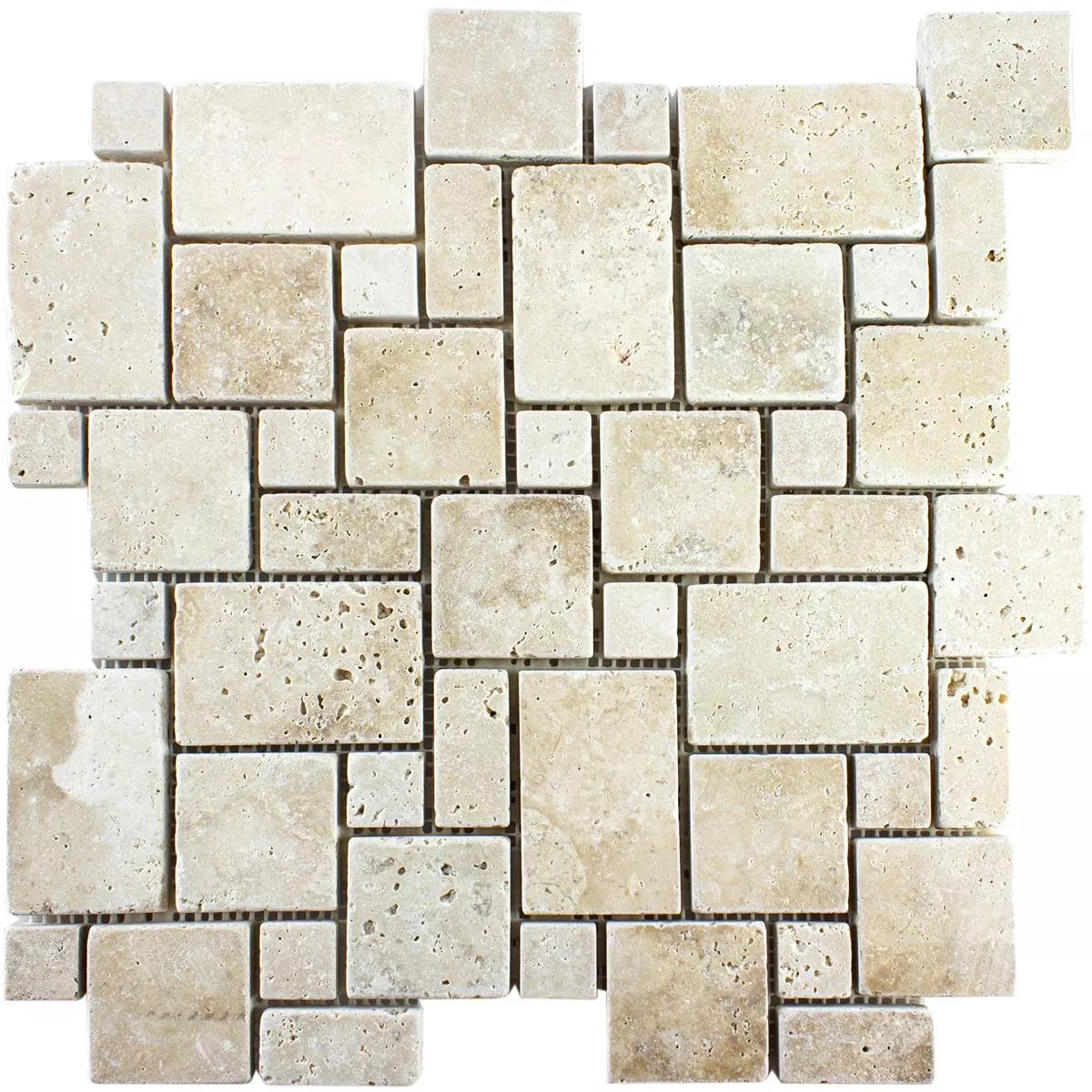 Natursten Travertin Mosaik LaGrange Beige