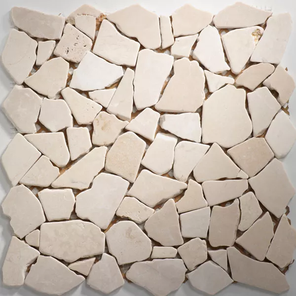 Mosaik Marmor Brott Beige