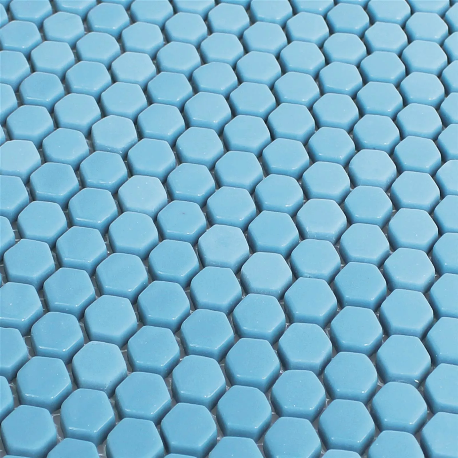 Glasmosaik Plattor Brockway Hexagon Eco Blå