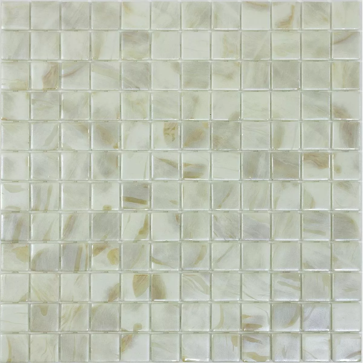 Glas Simbassäng Mosaik Alassio Beige 25