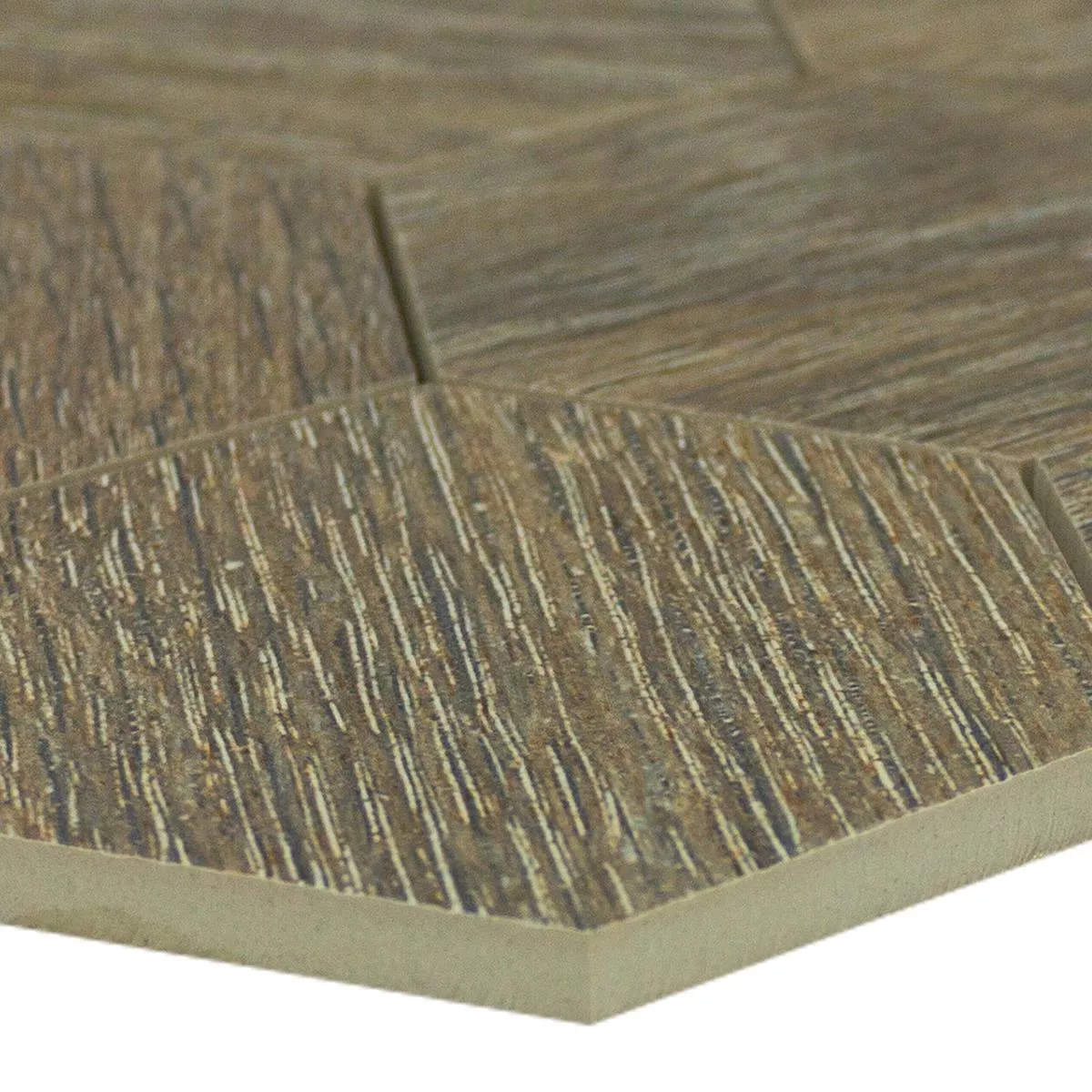 Stengods Mosaik Hexagon Straubing Brun