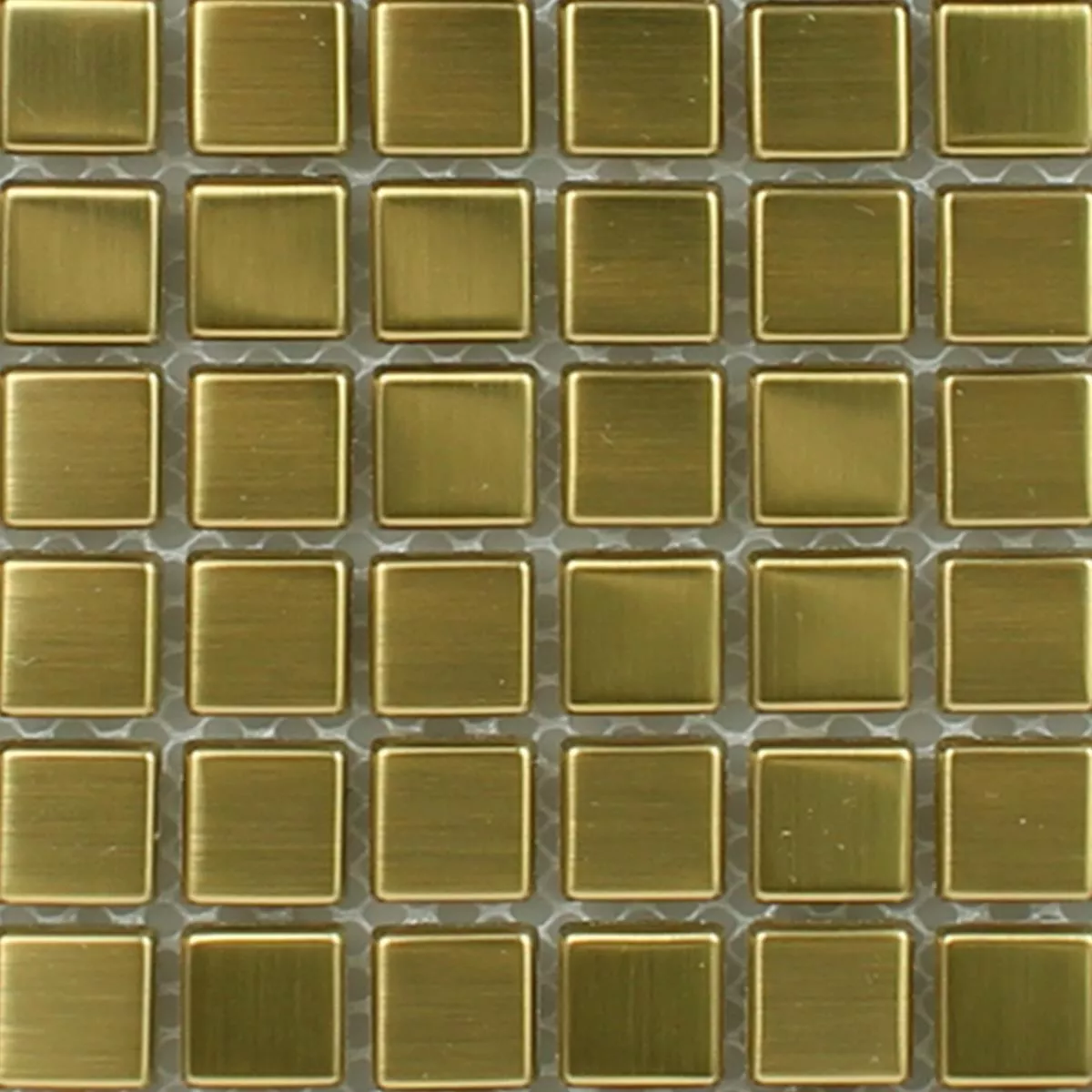 Prov Mosaik Rostfritt Stål Metall Baikal Guld