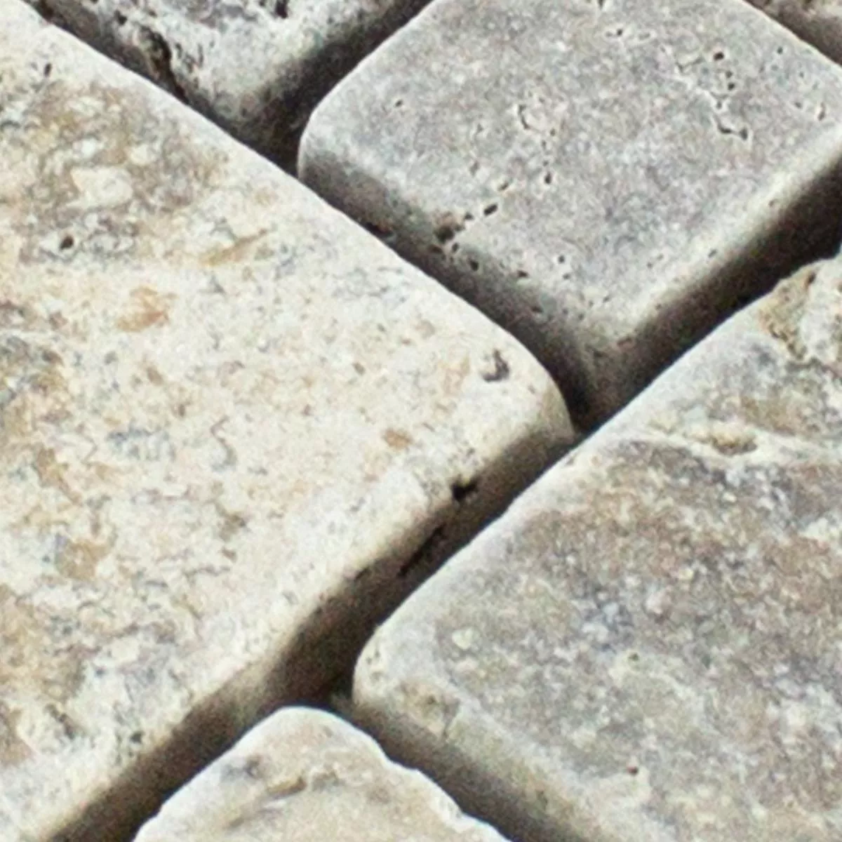 Prov Natursten Travertin Mosaik LaGrange Silver