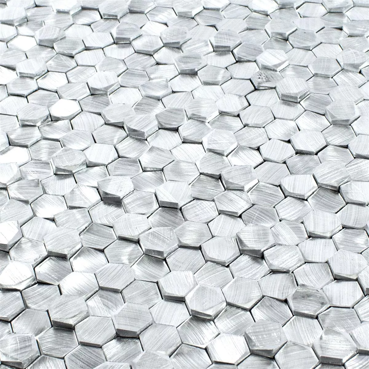 Aluminium Metall Mosaik McAllen Silver