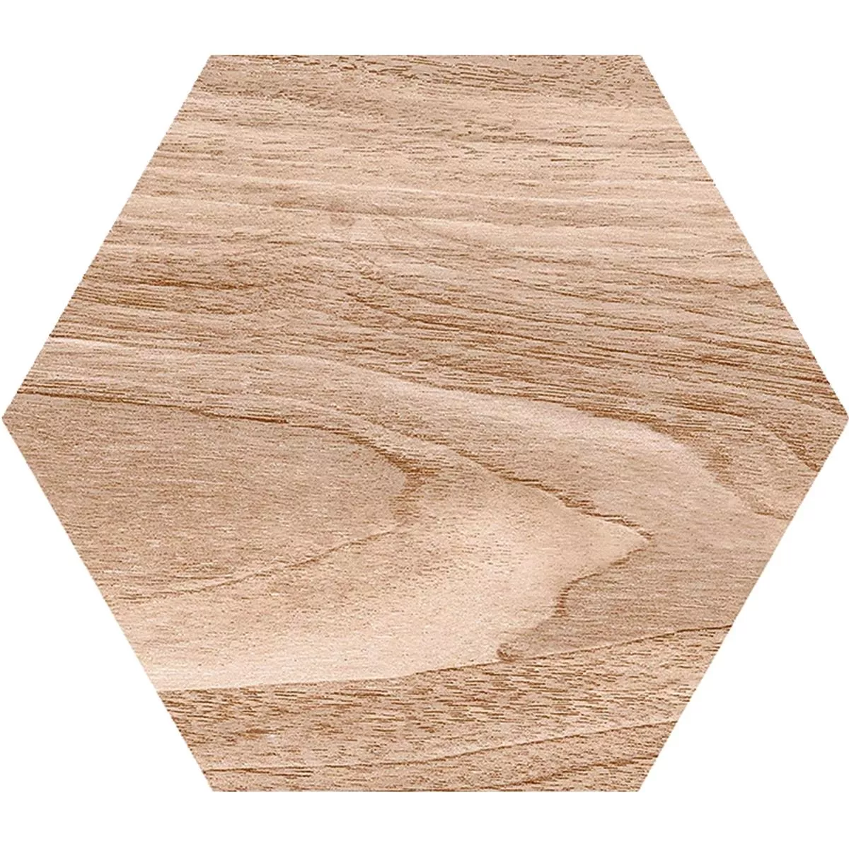 Stengods Plattor Hexwood Hexagon Beige 22,5 x 25,9cm