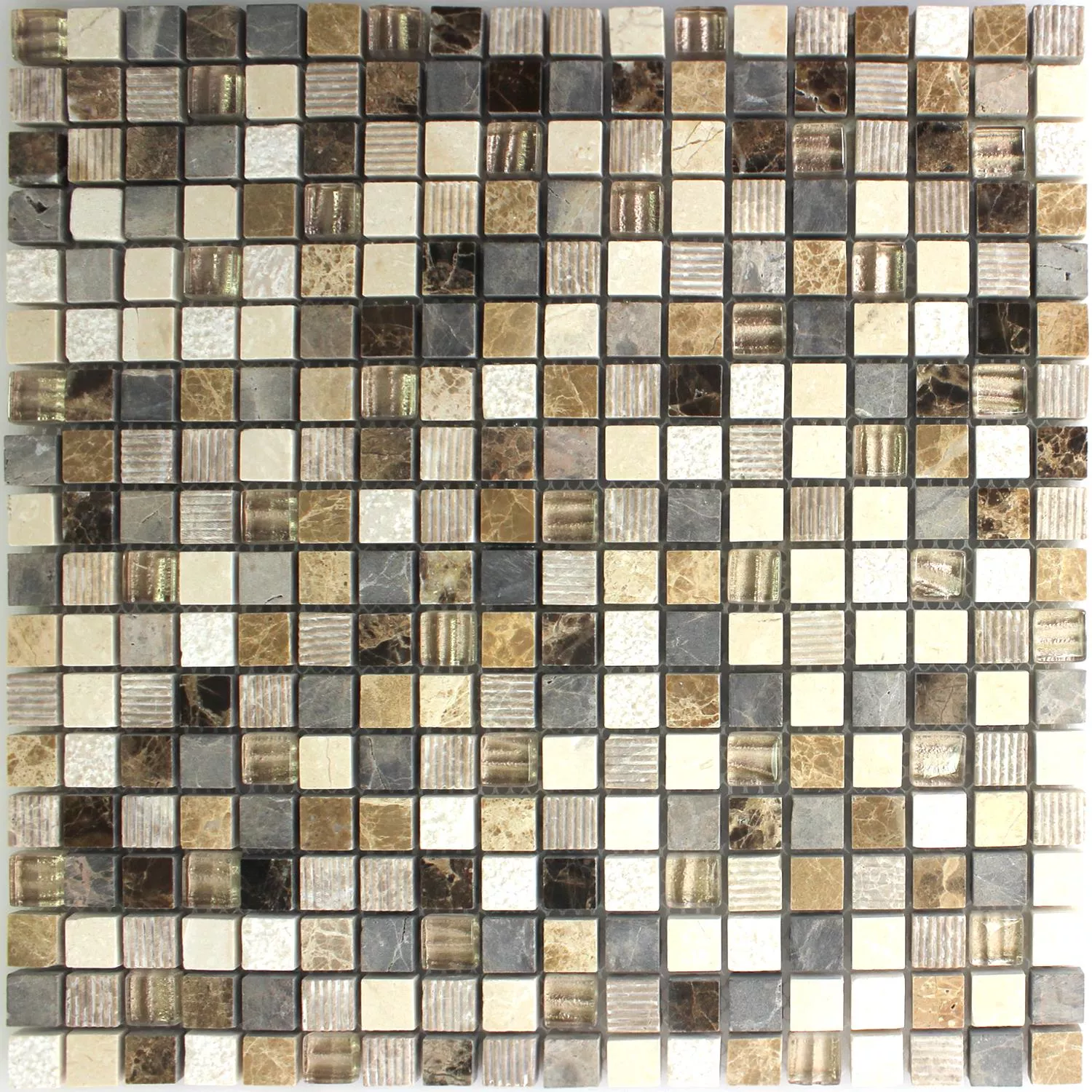 Prov Mosaik Glas Natursten Sonara Caramel Mix