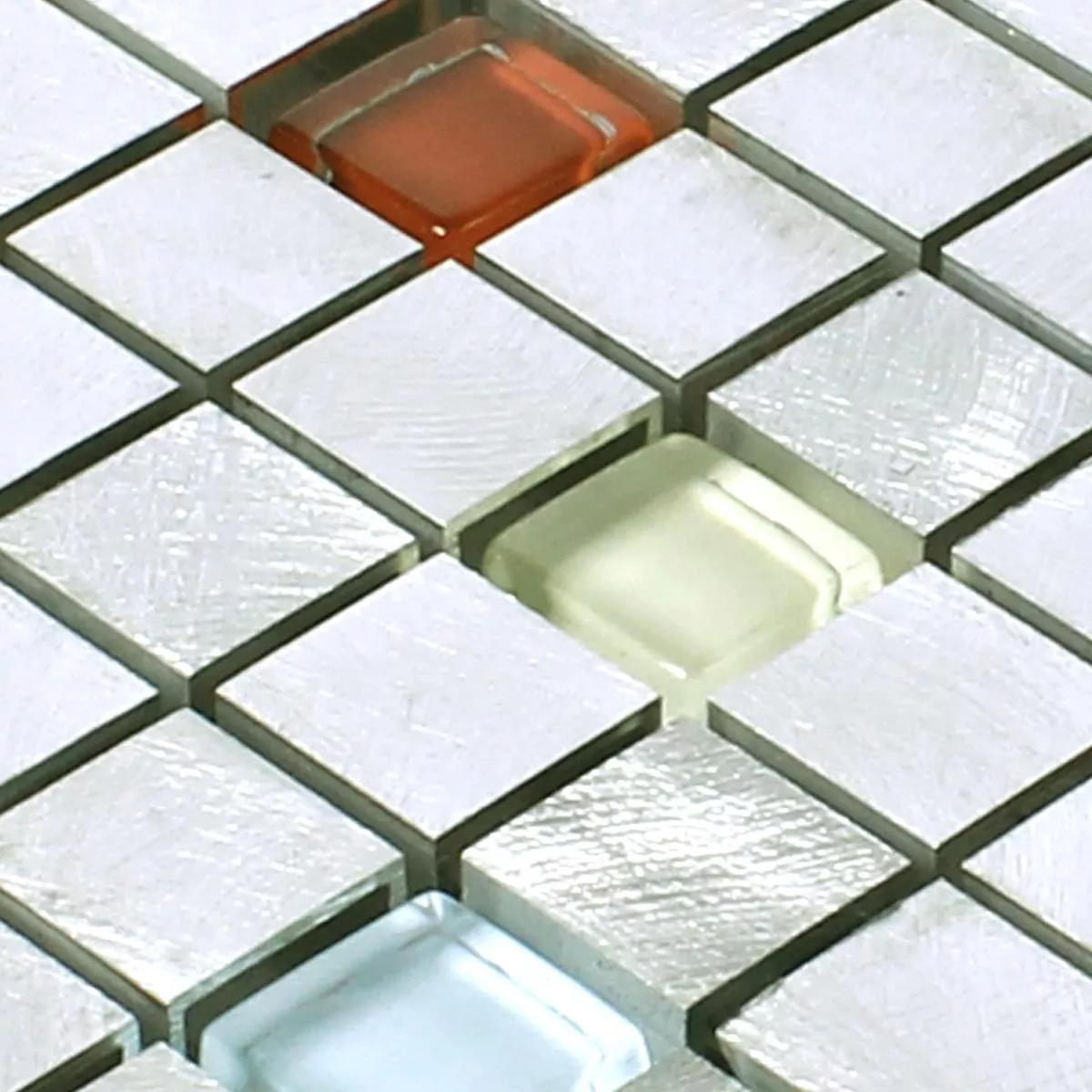 Prov Mosaik Lissabon Aluminium Glas Mix Färgrik