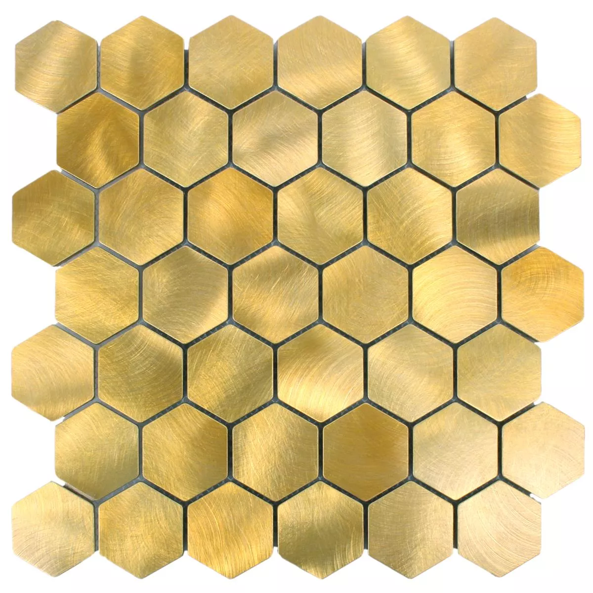 Mosaik Aluminium Manhatten Hexagon Gold