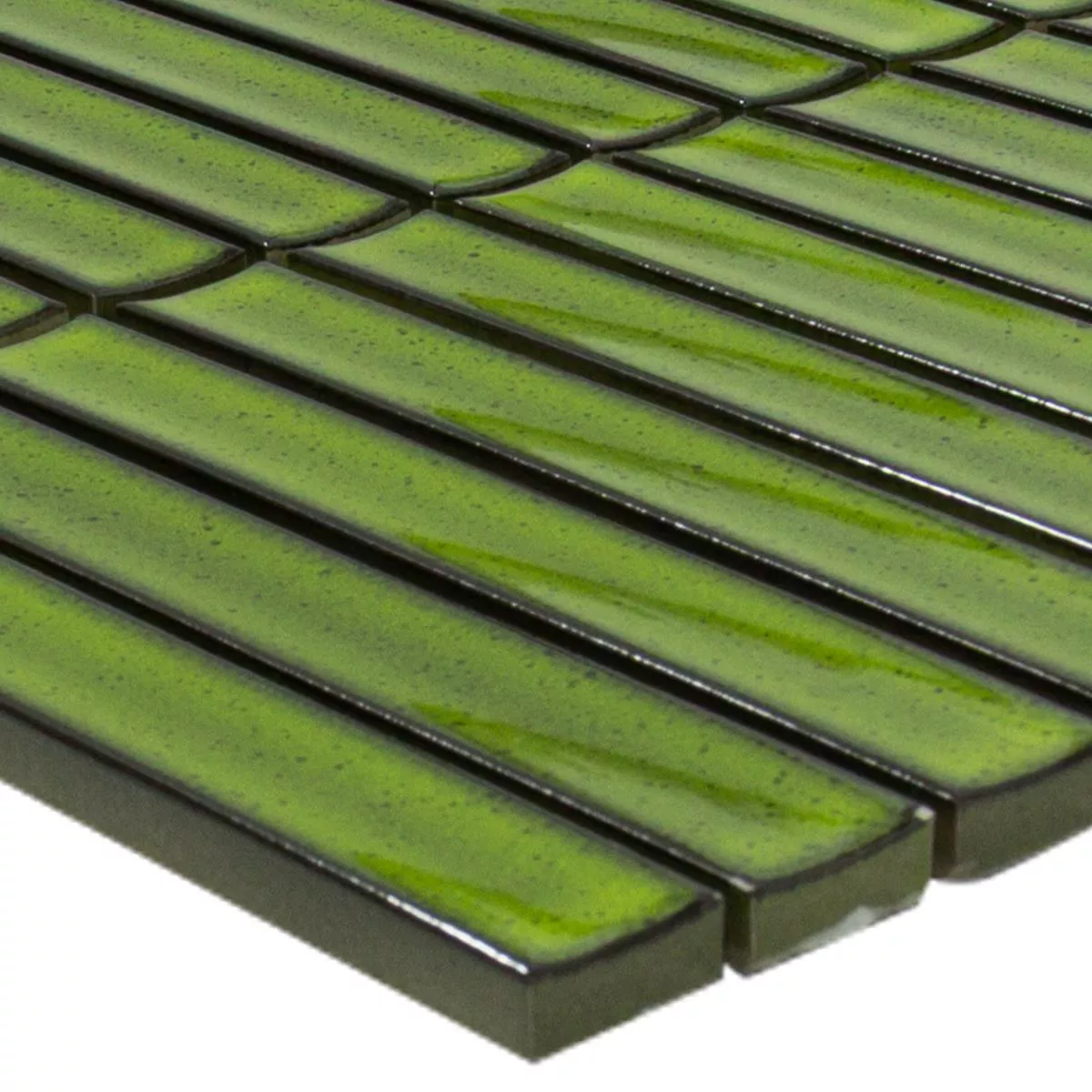 Keramik Mosaik Tauplitz Sticka Ljusgrön