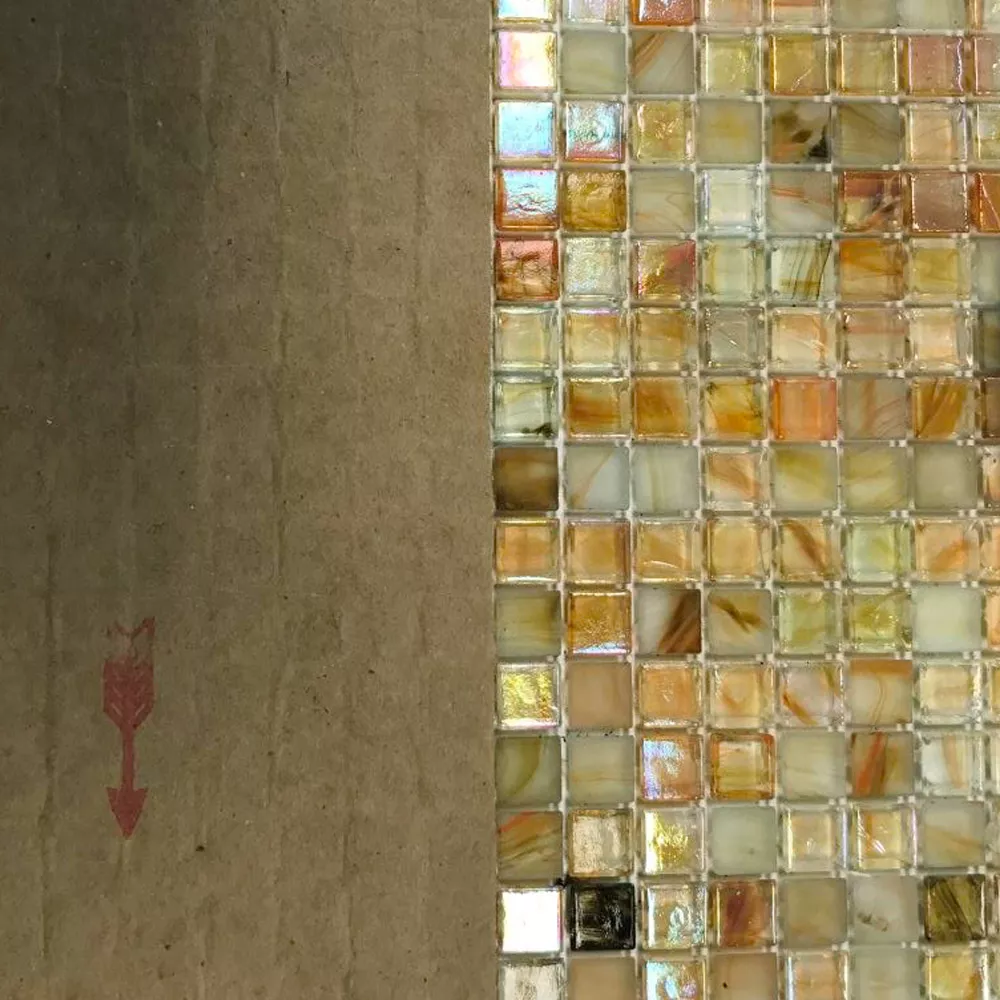 Glas Simbassäng Mosaik Plattor Pergamon Beige