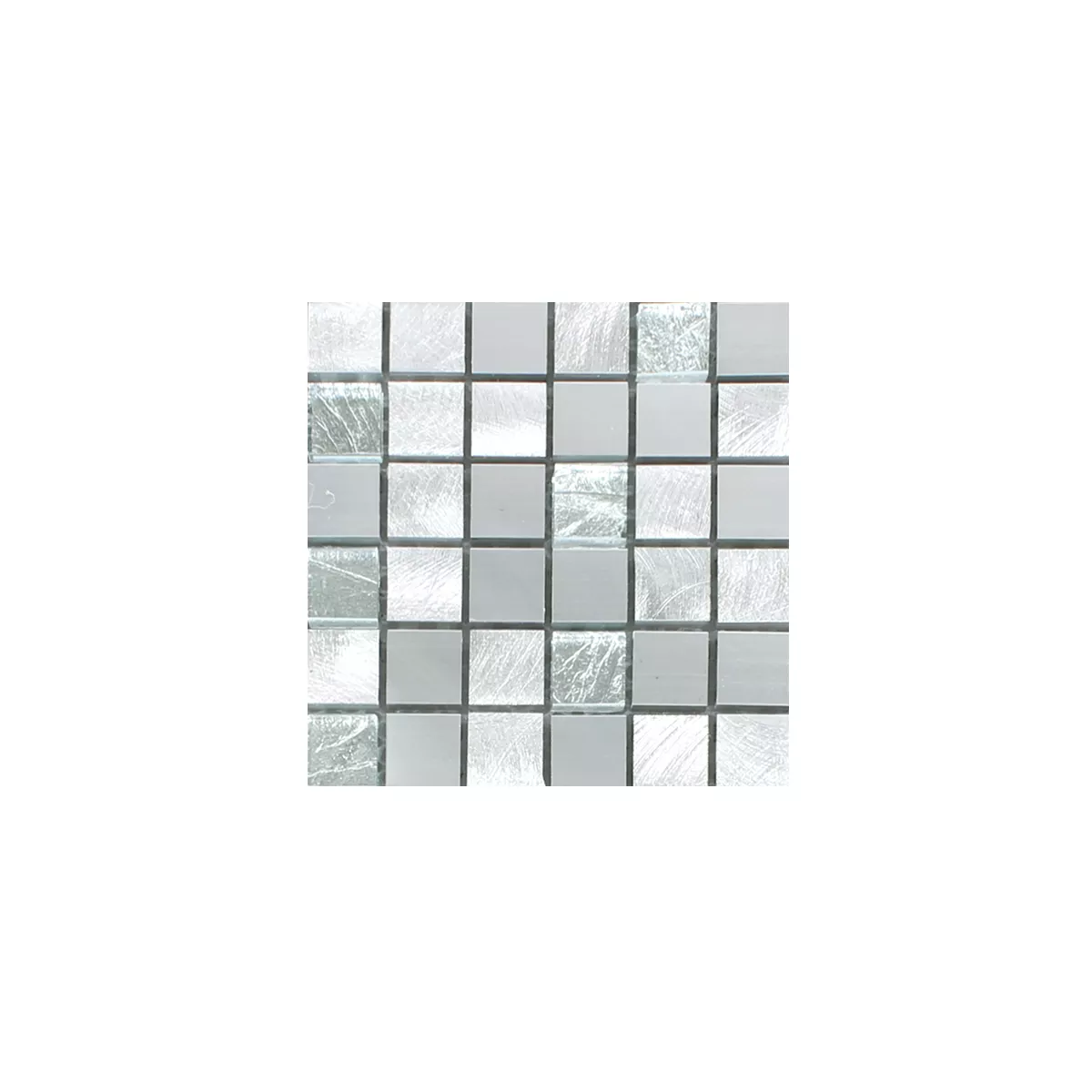 Prov Mosaik Lissabon Aluminium Glas Mix Silver