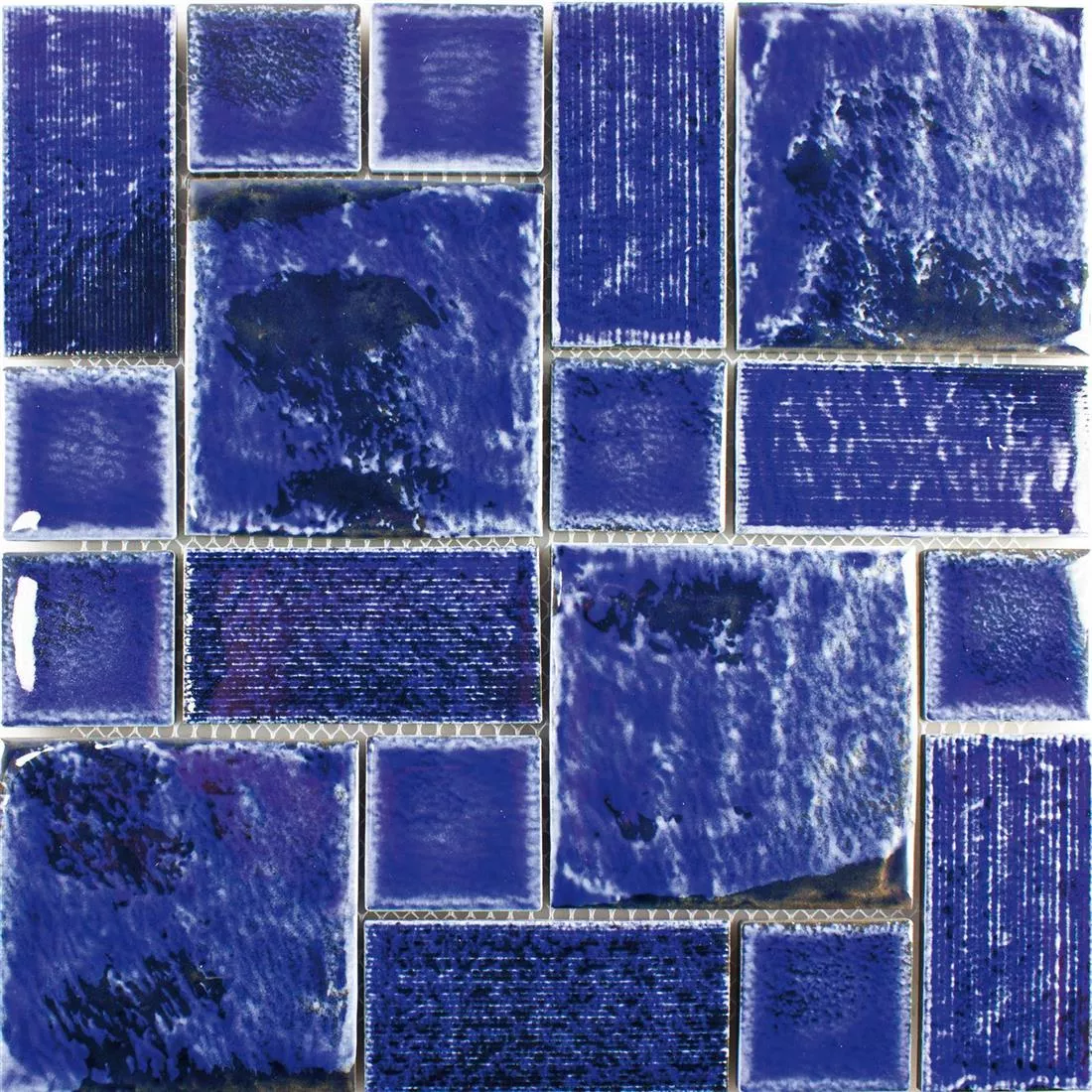 Keramik Mosaik Bangor Glänsande Blå Mix