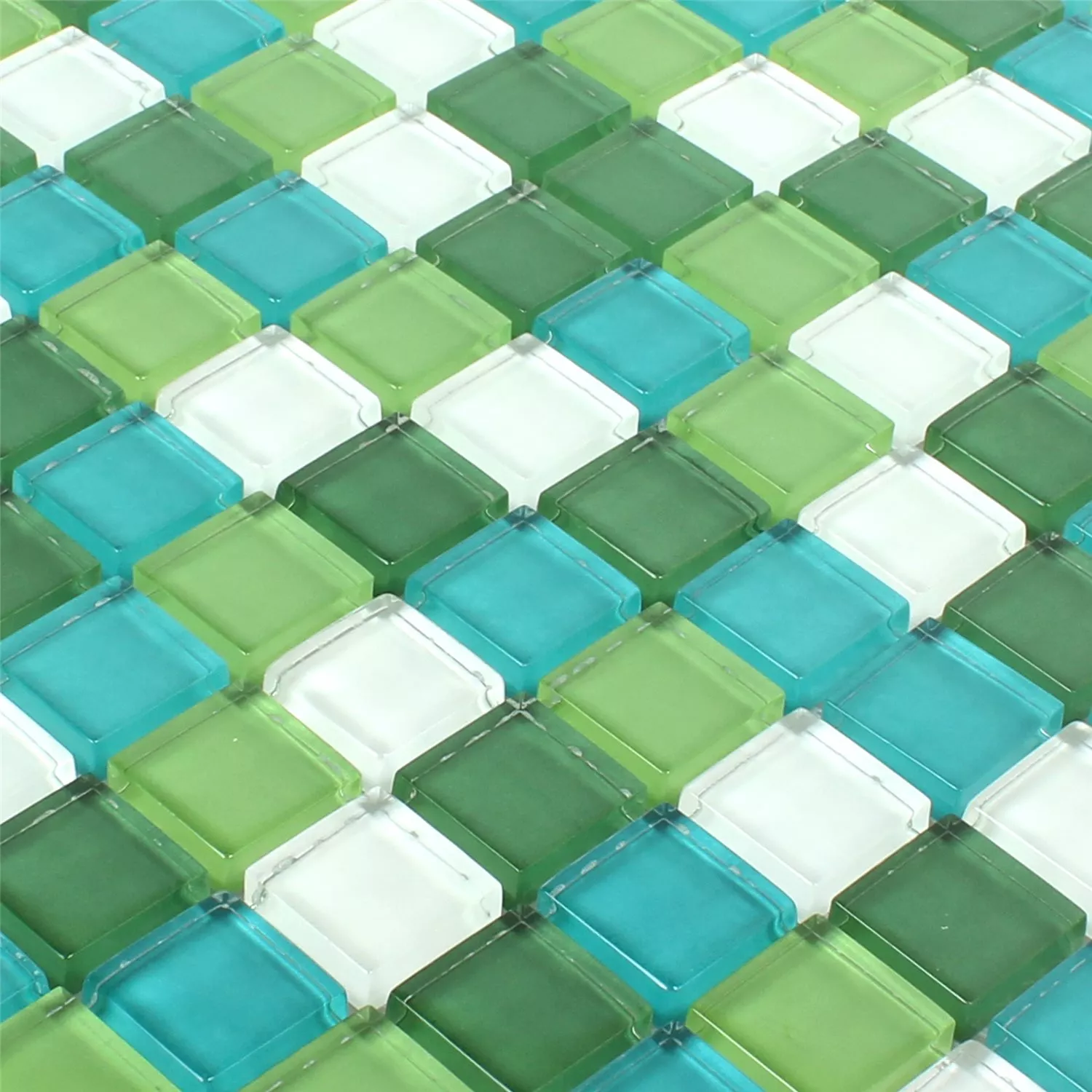 Mosaik Glas Palmas Grön Vit
