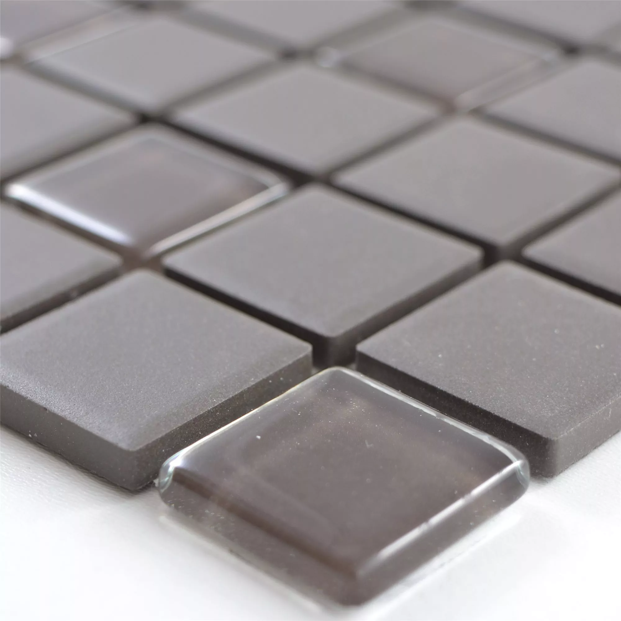 Mosaik Oglaserad Garden Brun Fyrkant Mosaik Oglaserad Garden Brun Fyrkant