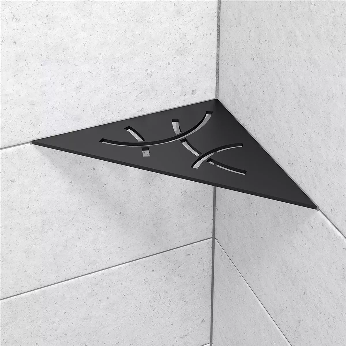 Schlüter vägghylla triangel 21x21cm Curve grafitsvart matt