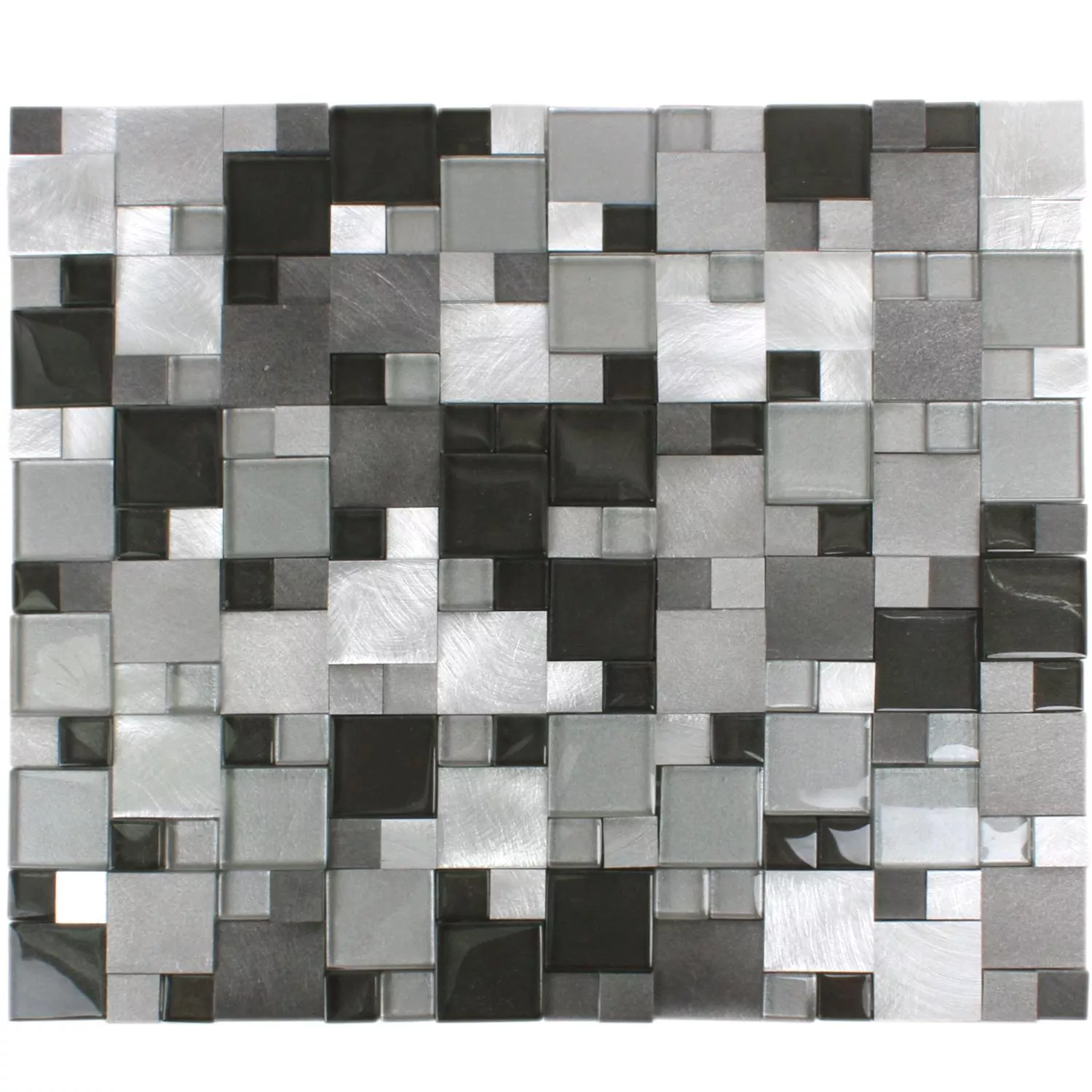 Prov Mosaik Glas Aluminium Condor 3D Svart Mix