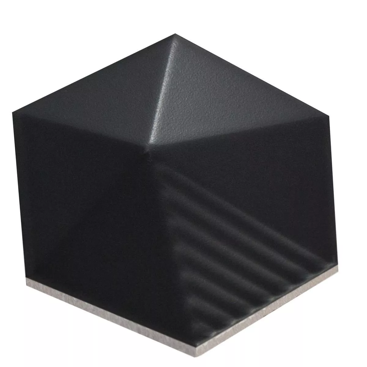 Kakel Rockford 3D Hexagon 12,4x10,7cm Svart Matt