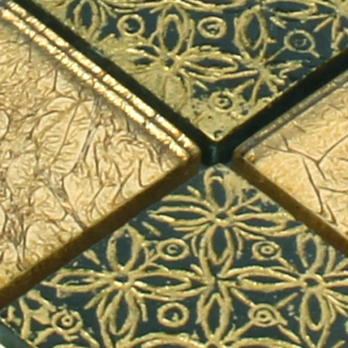 Prov Mosaik Glas Natursten Friesia Gold