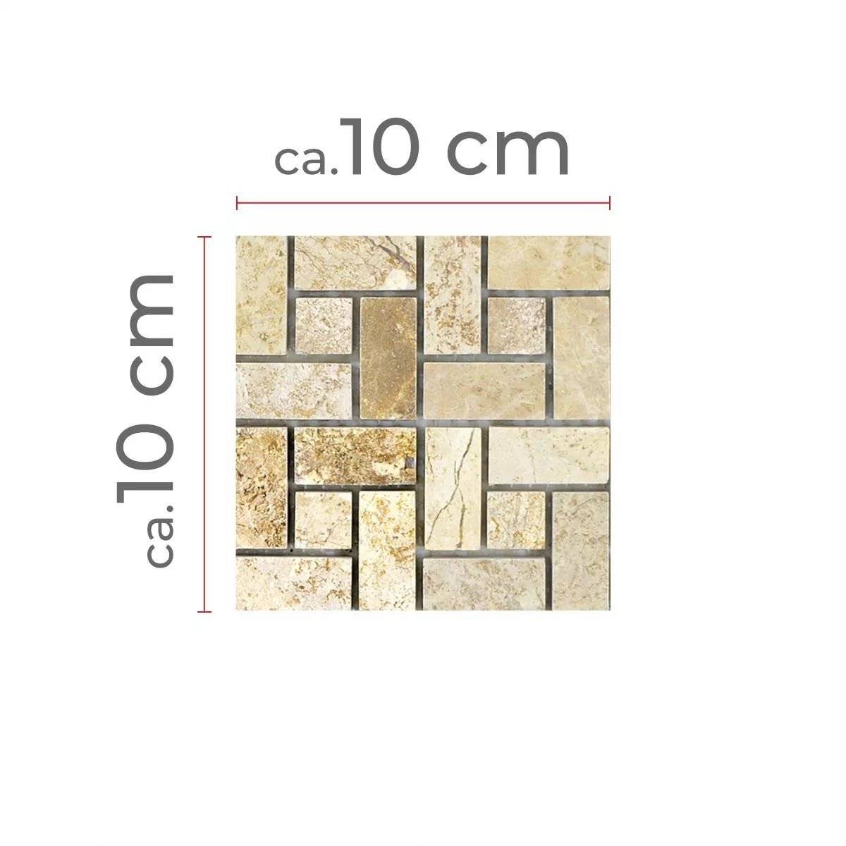 Prov Natursten Marmor Mosaik Umay Brun Beige