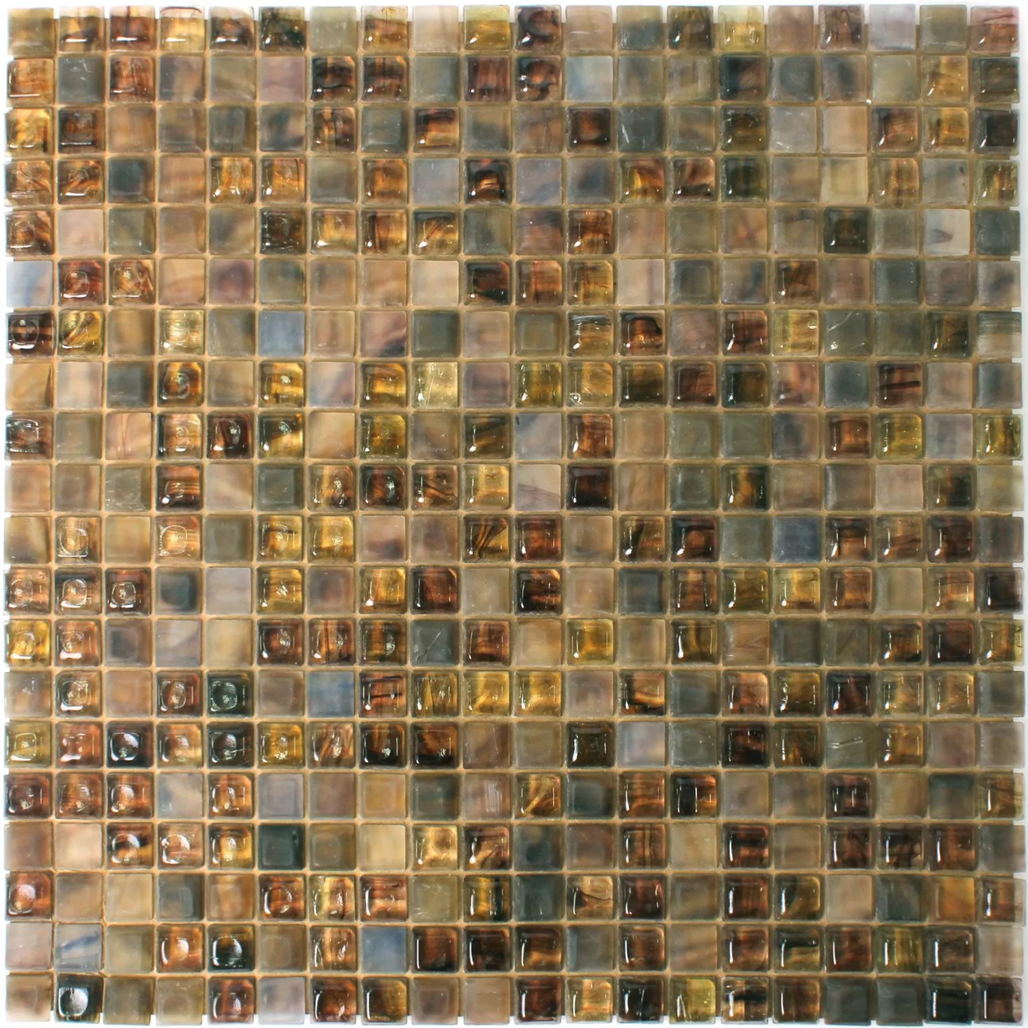 Glas Simbassäng Mosaik Plattor Pergamon Brun