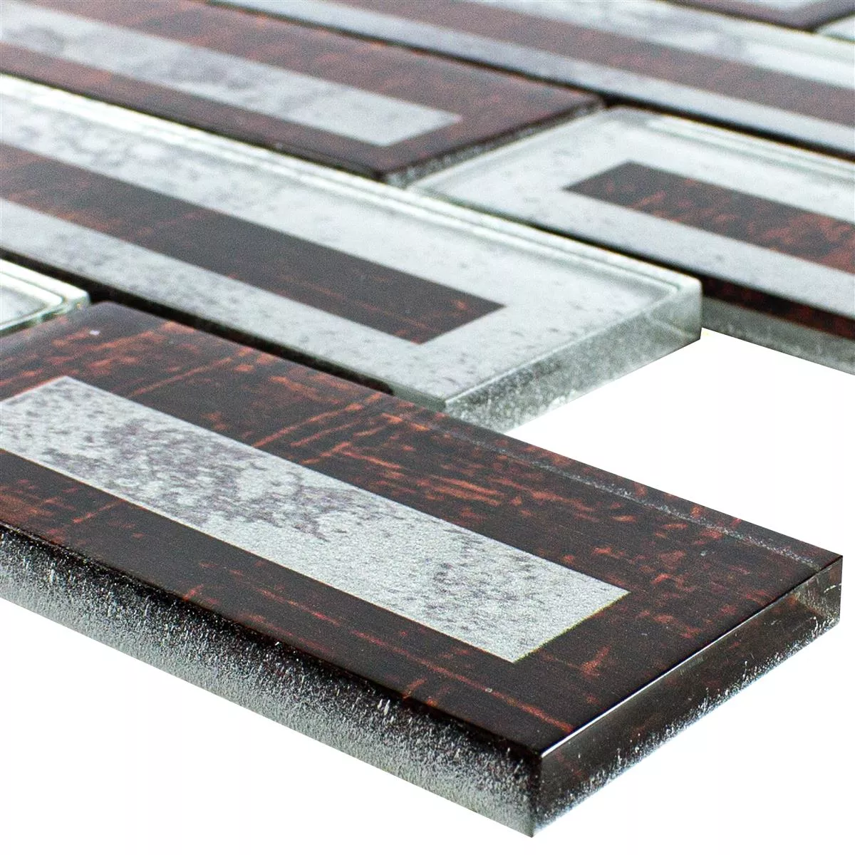 Glasmosaik Plattor Romans 2D Effekt Brun Glasmosaik Plattor Romans 2D Effekt Brun