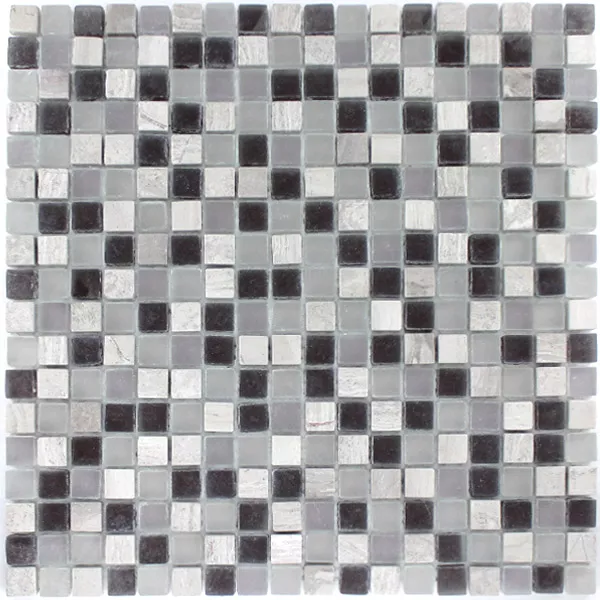 Mosaik Glas Marmor 15x15x8mm Lila Mix