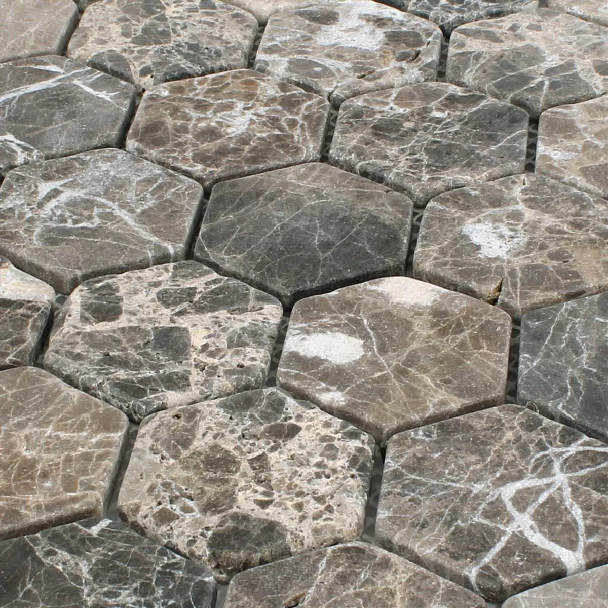 Mosaik Marmor Tarsus Hexagon Emprador