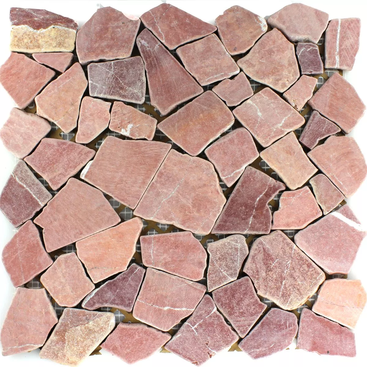 Mosaik Marmor Brott Rosso Palermo