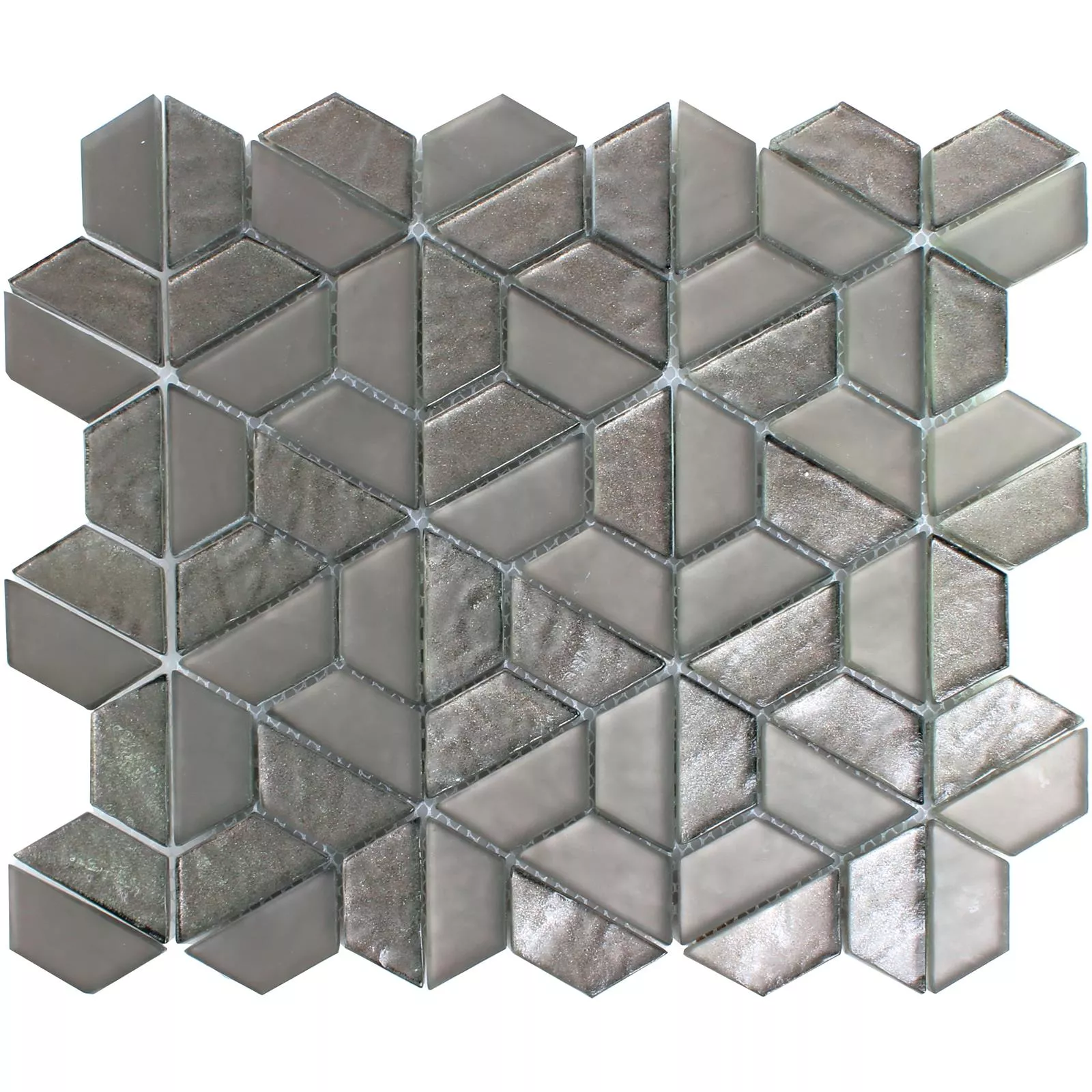 Glasmosaik Plattor Alaaddin Hexagon Brun