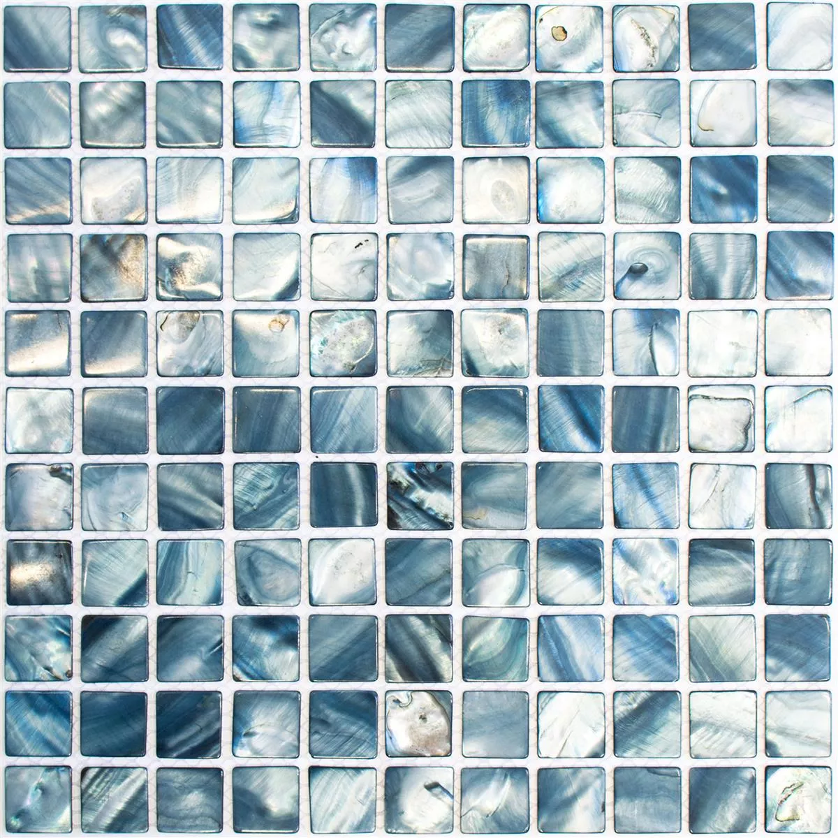 Mosaik Pärlemor Xenia Blå Grå
