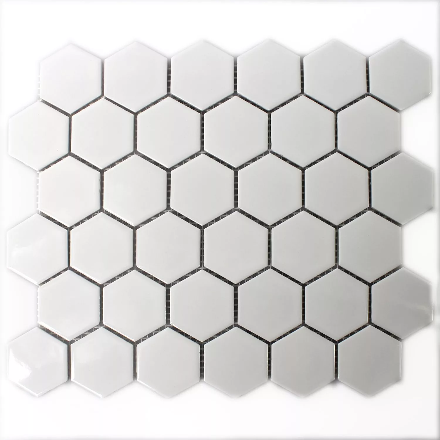 Prov Mosaik Keramik Hexagon Vit Matt