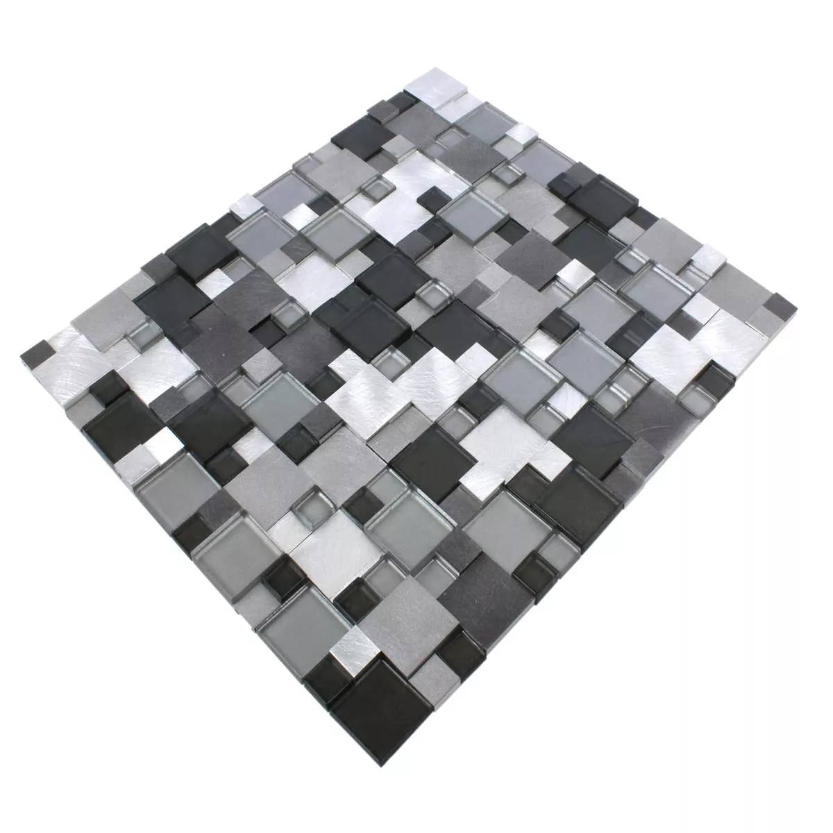 Prov Mosaik Glas Aluminium Condor 3D Svart Mix