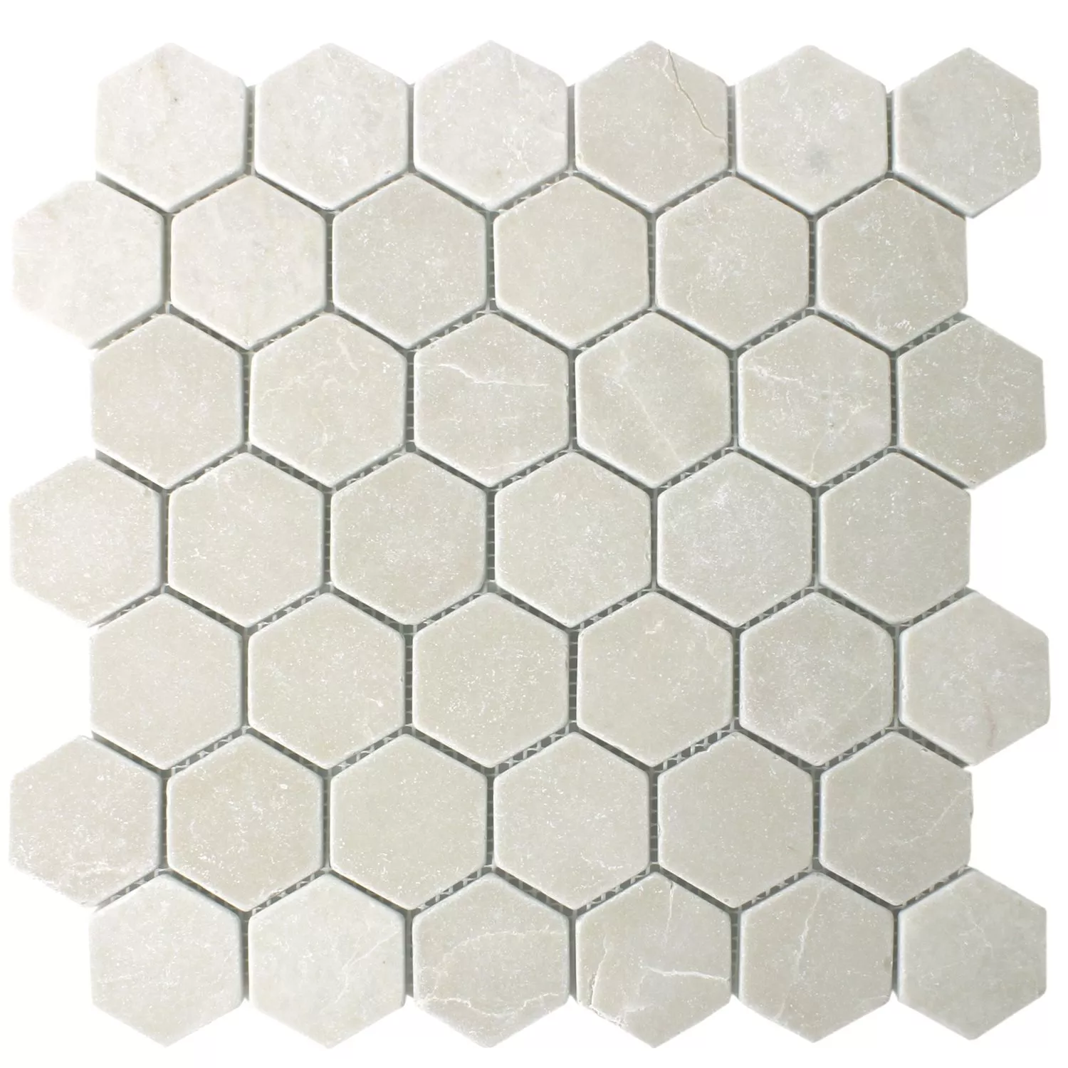 Prov Mosaik Marmor Tarsus Hexagon Beige