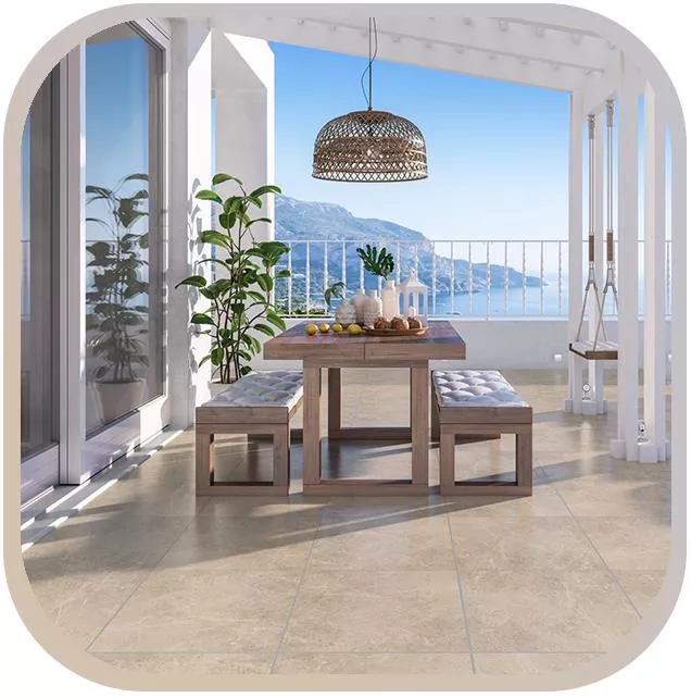 Terrassplattor Beige