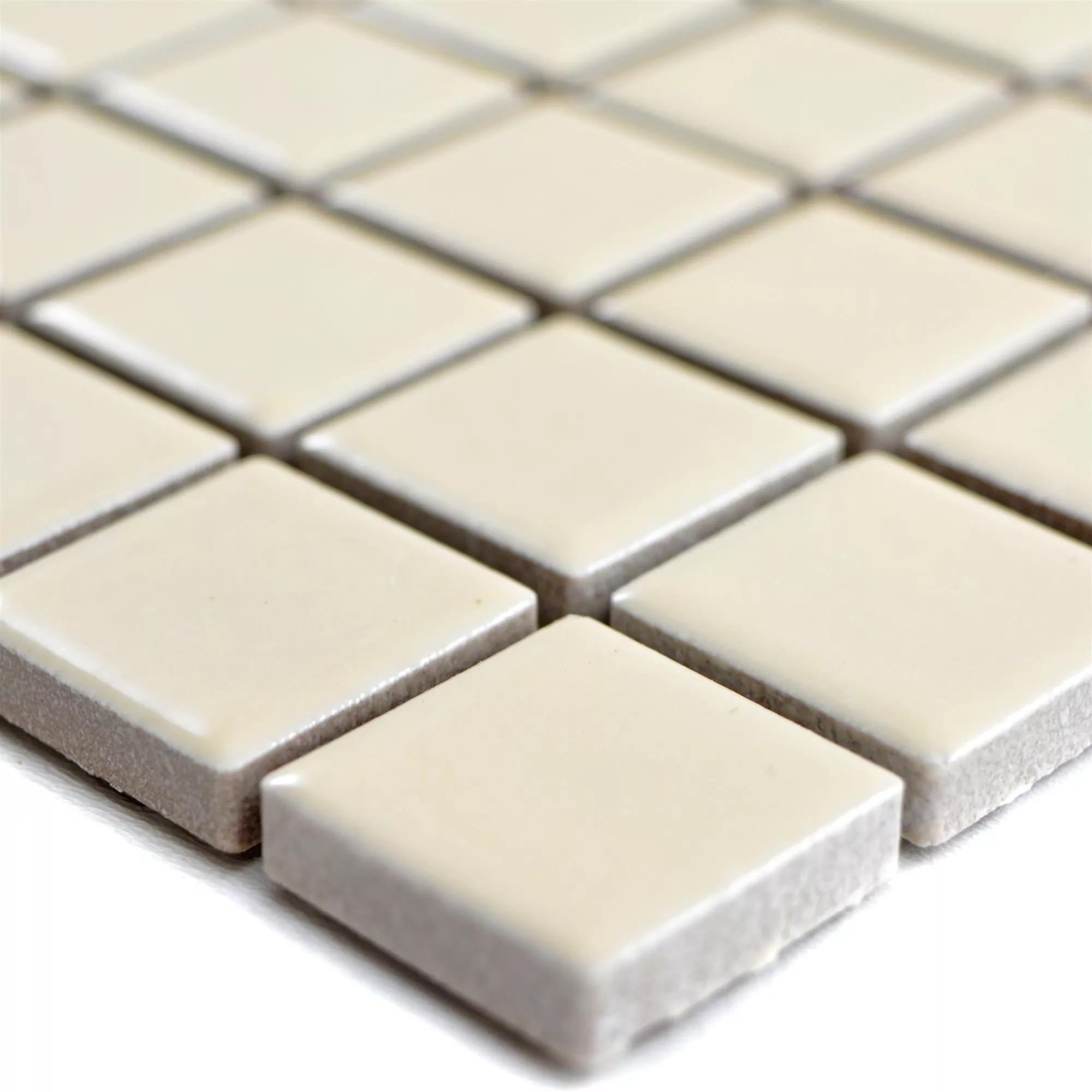 Keramik Mosaik Adrian Beige Matt Fyrkant 23