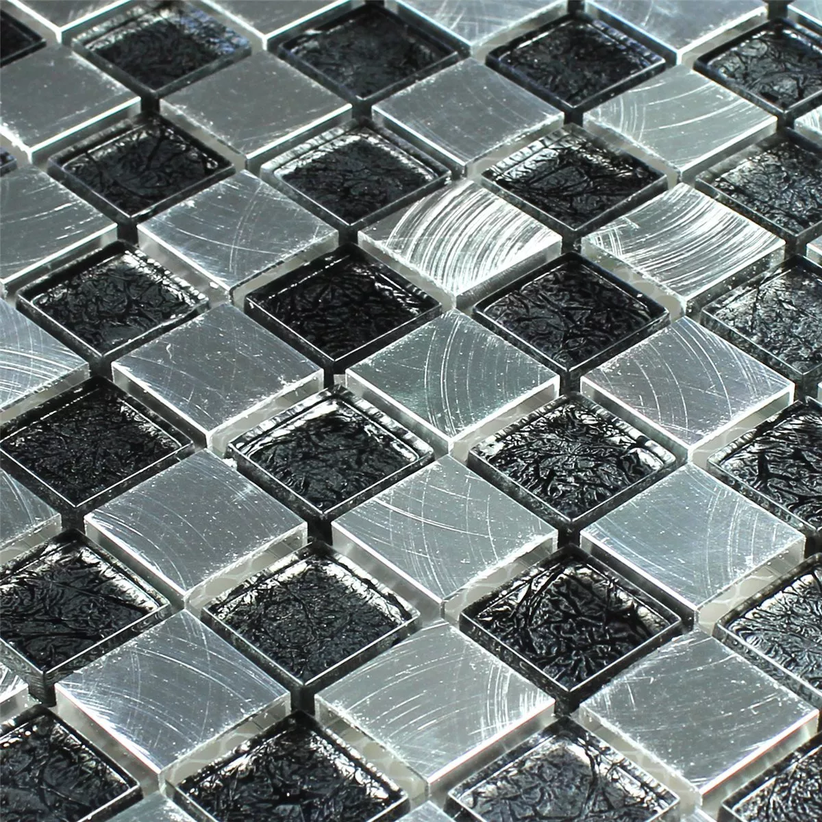Prov Metall Glasmosaik Schackbräde 