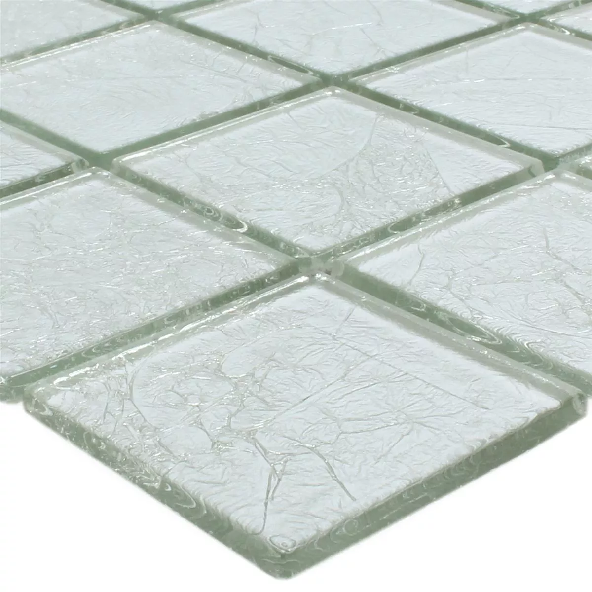 Mosaik Glas Lucca Silver 48x48x4mm Mosaik Glas Lucca Silver 48x48x4mm