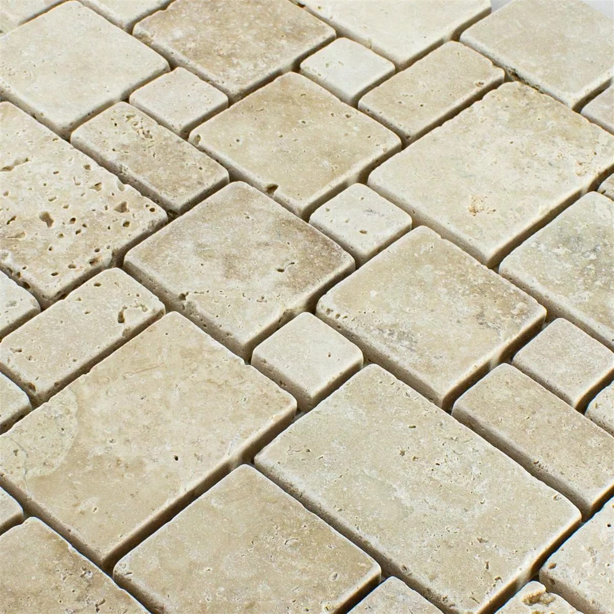 Natursten Travertin Mosaik LaGrange Beige