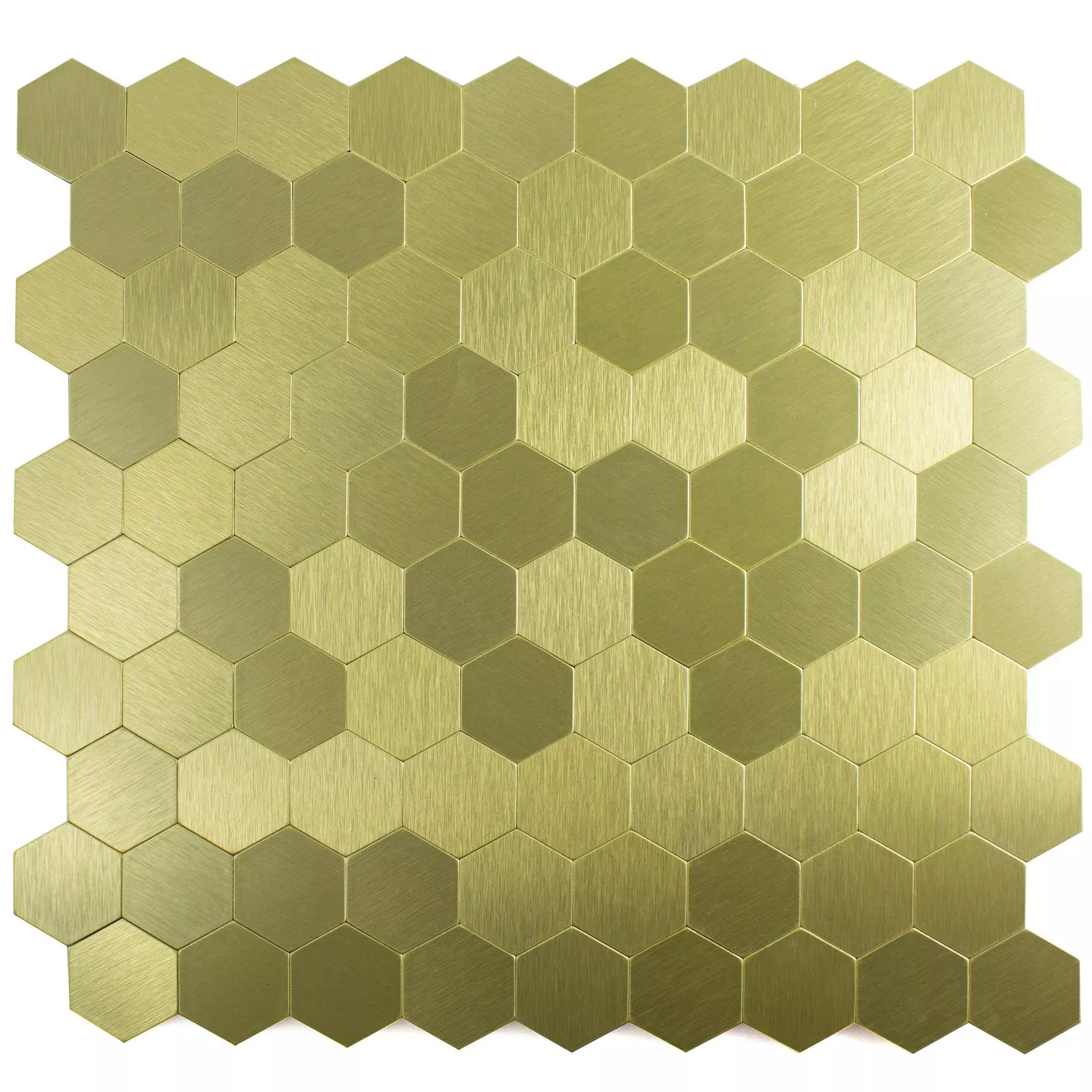 Prov från Mosaik Metall Självhäftande Vryburg Guld Hexagon