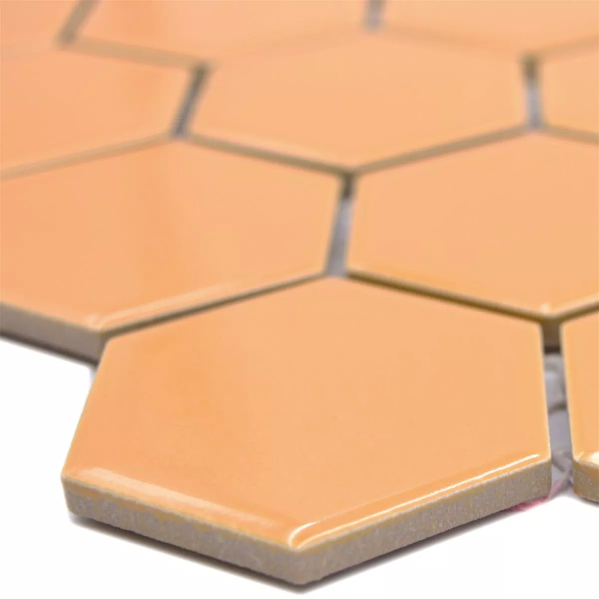 Keramikmosaik Salomon Hexagon Ockra Apelsin H51 Keramikmosaik Salomon Hexagon Ockra Apelsin H51