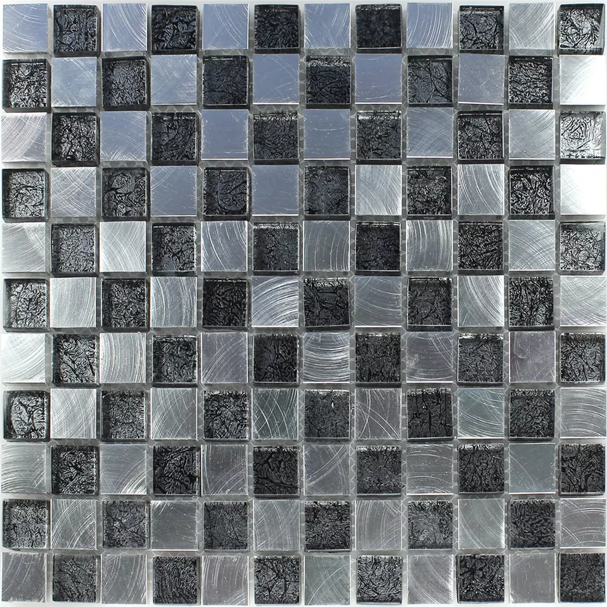 Prov Metall Glasmosaik Schackbräde 