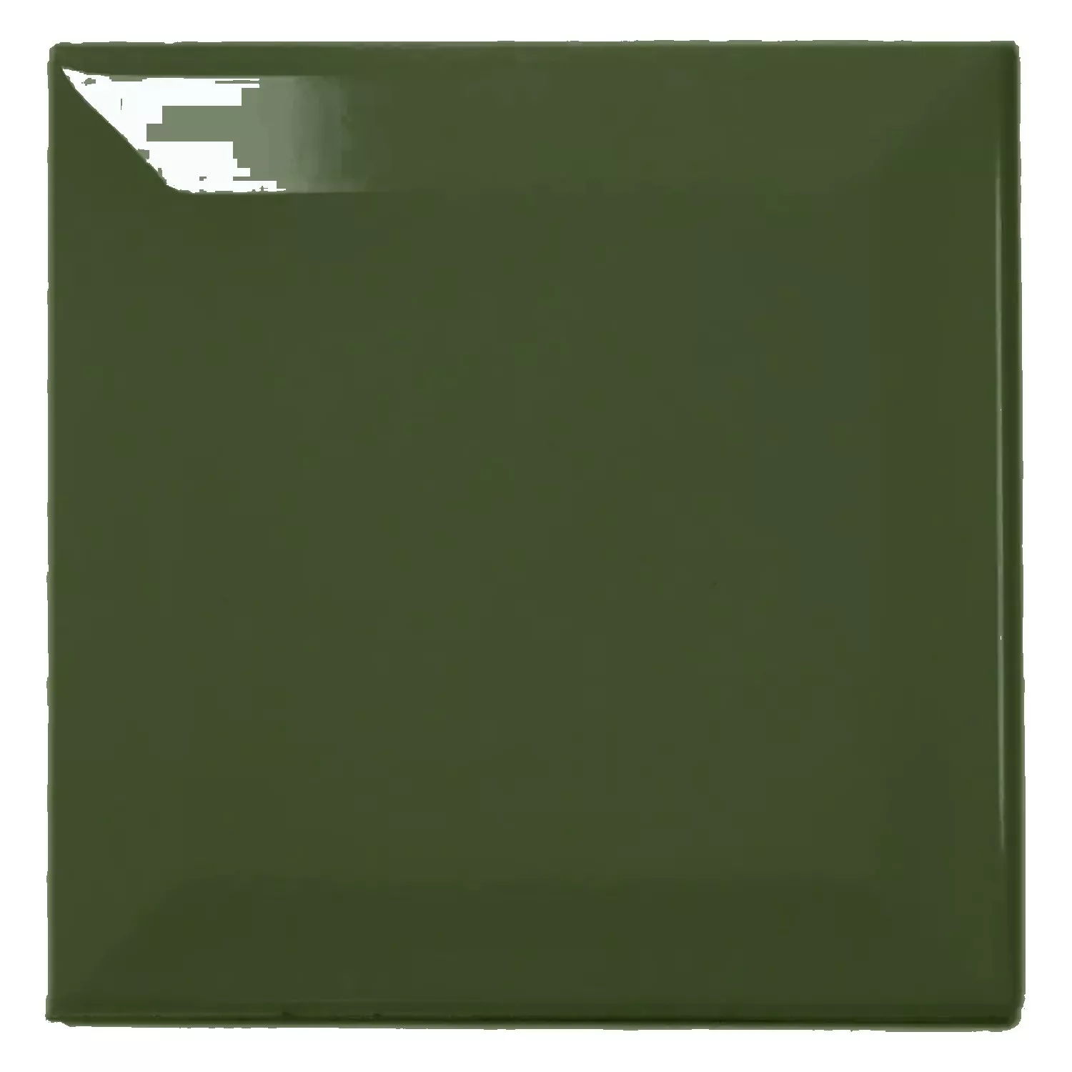 Metro kakel Grön Glänsande 10x10 cm Med Fasett Catarina Botella