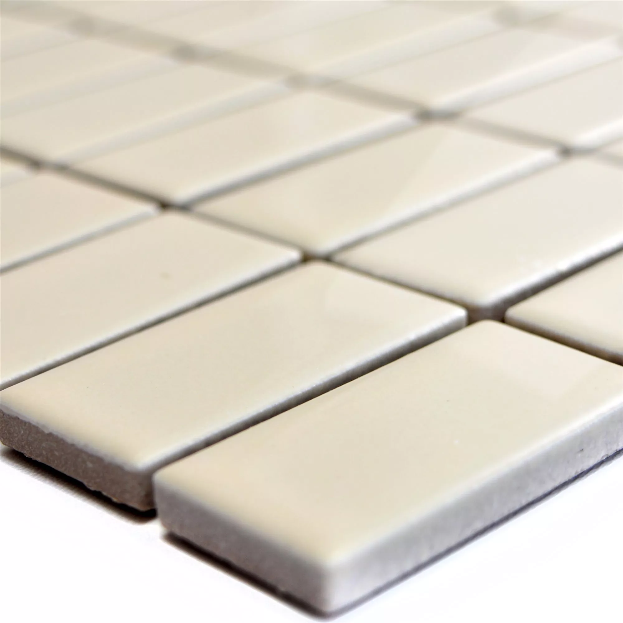 Keramik Mosaik Adrian Beige Glänsande Rektangel Keramik Mosaik Adrian Beige Glänsande Rektangel