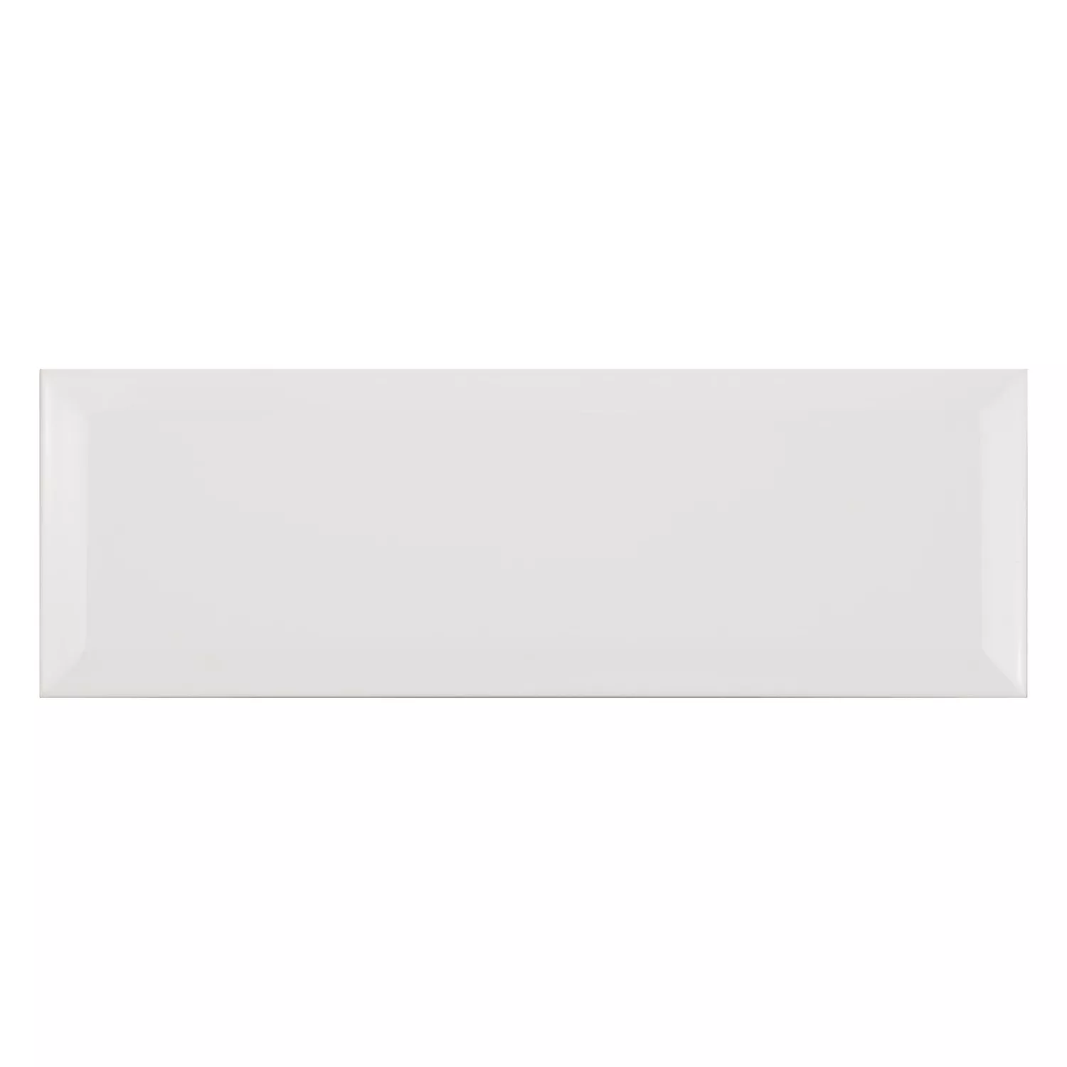 Metro kakel Vit Matt 10x30 cm Med Fasett El Paso Blanco