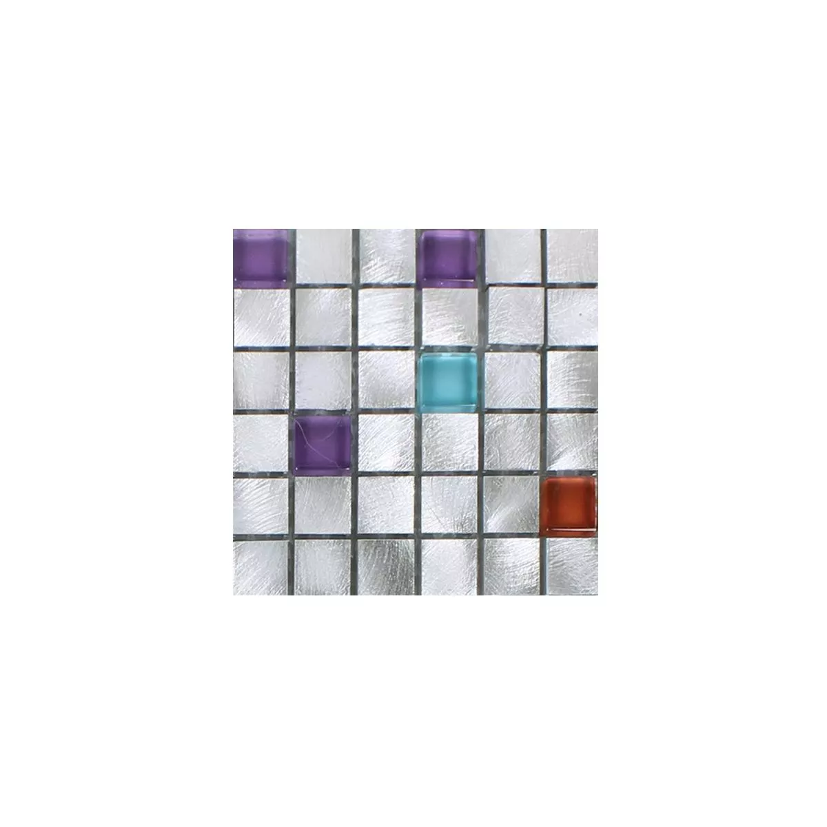 Prov Mosaik Lissabon Aluminium Glas Mix Färgrik